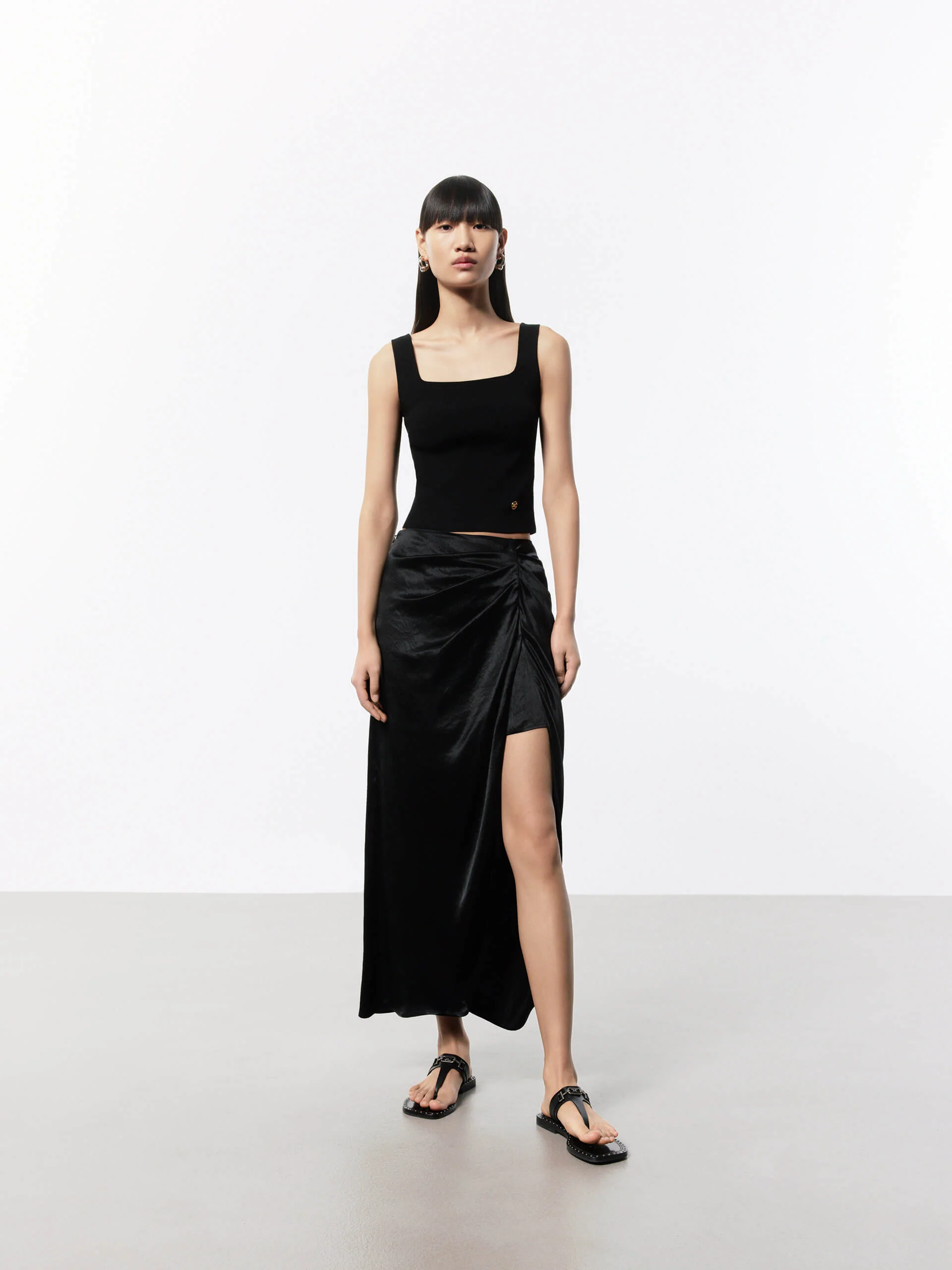 Square Neck Fitted Vest Top - Image 18
