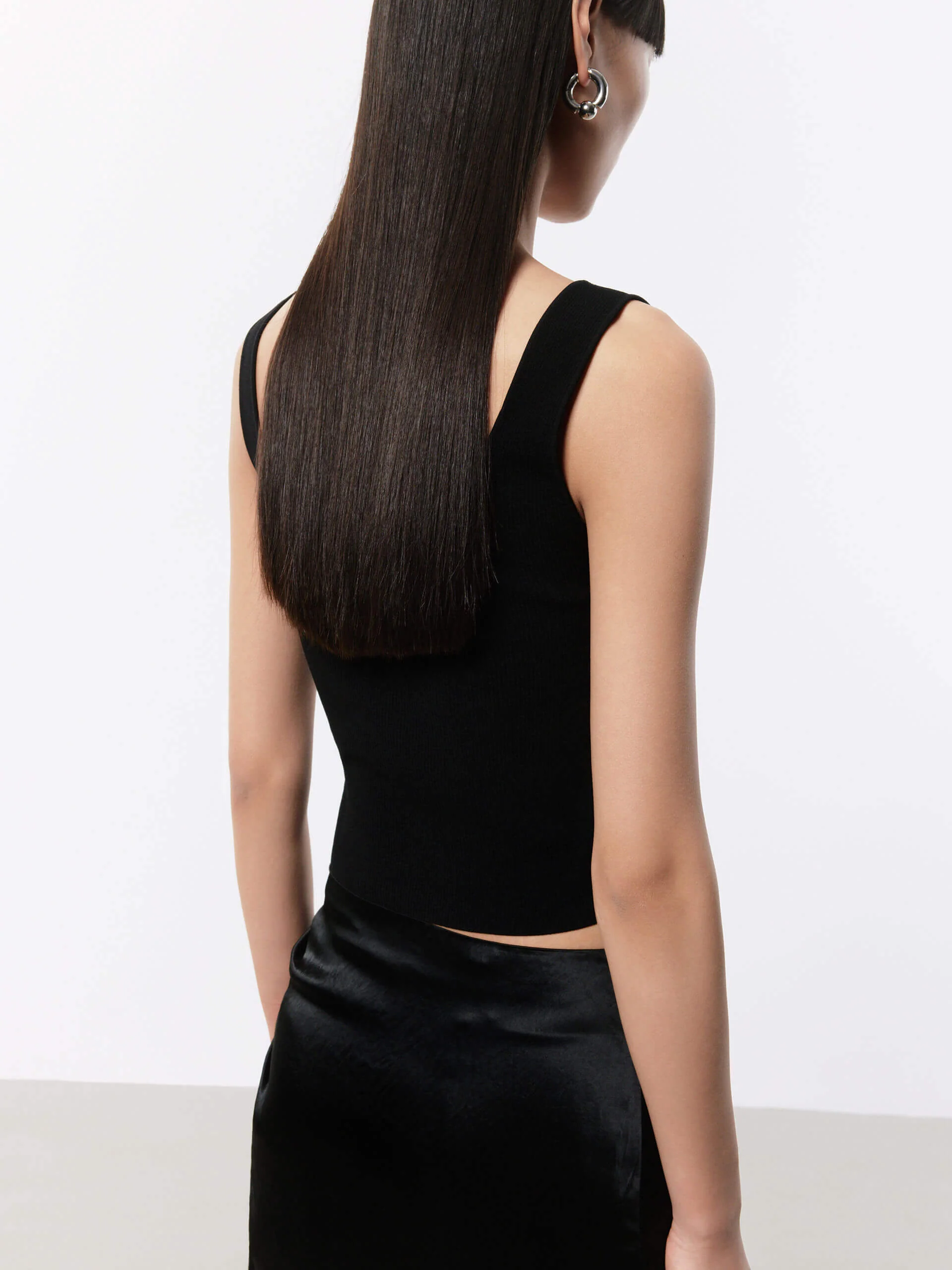Square Neck Fitted Vest Top - Image 24