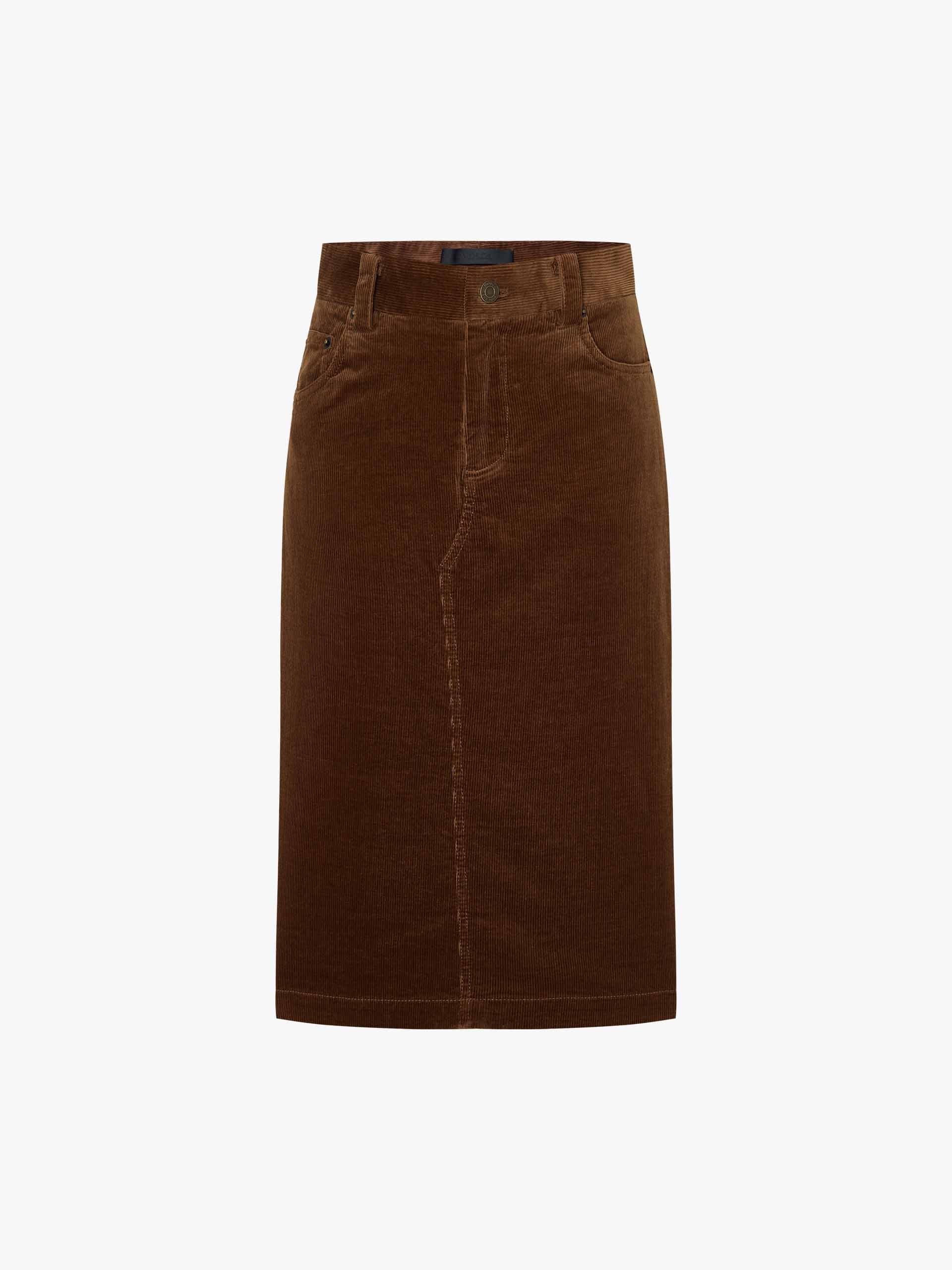 Straight Cut Corduroy Skirt - Image 5