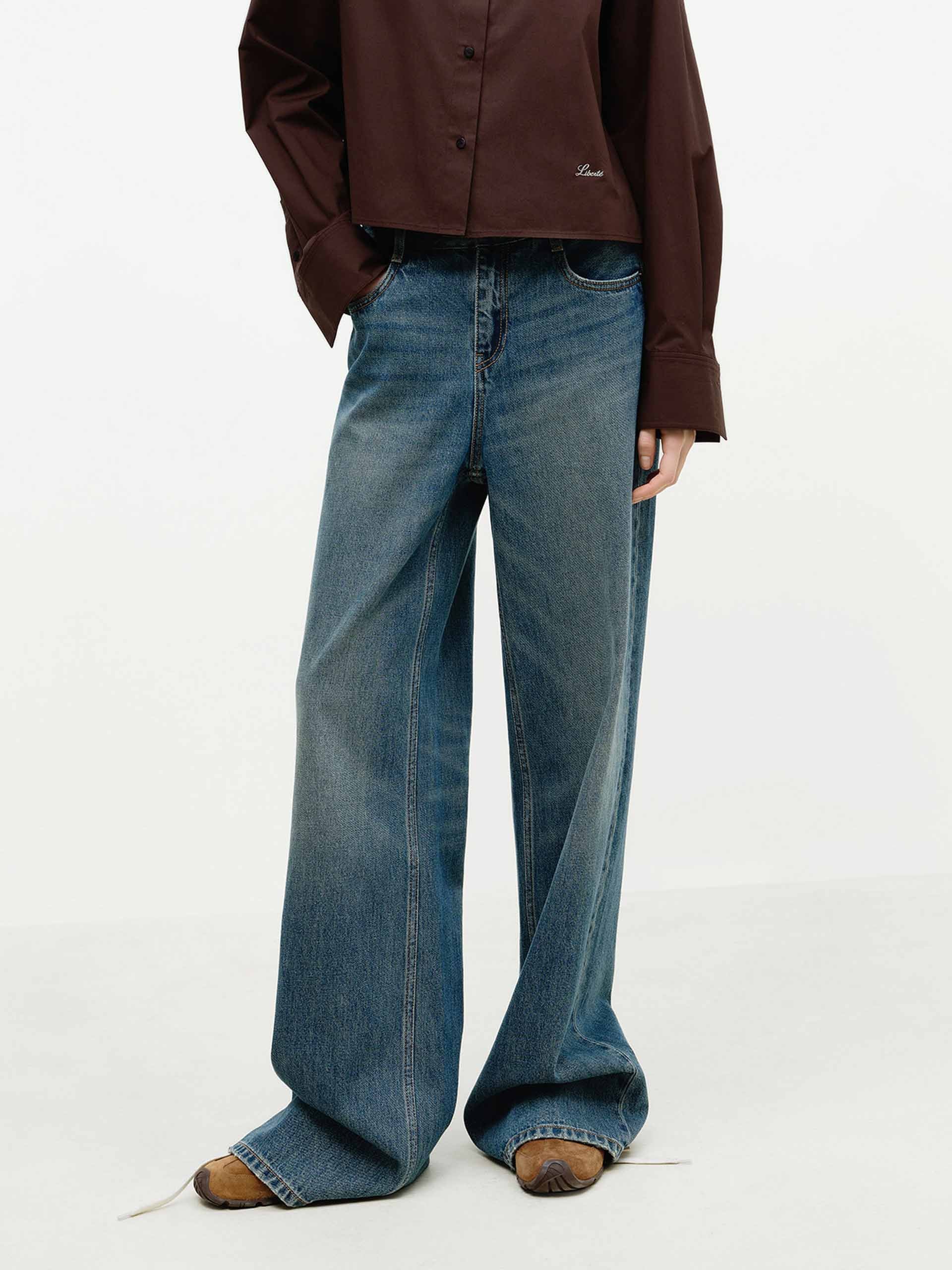 Straight Cut Cotton Jeans