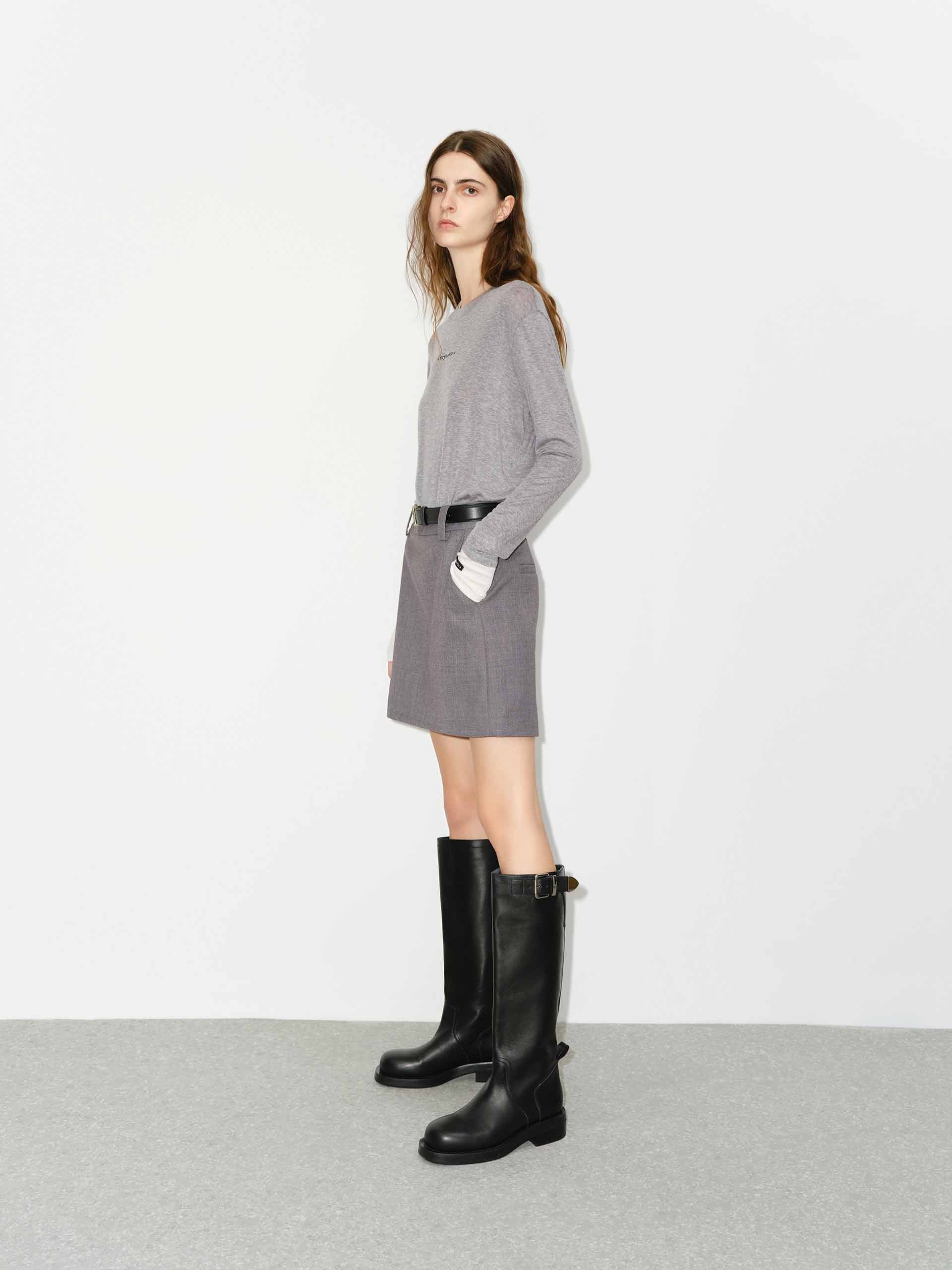 Straight Cut Mini Skirt - Image 13