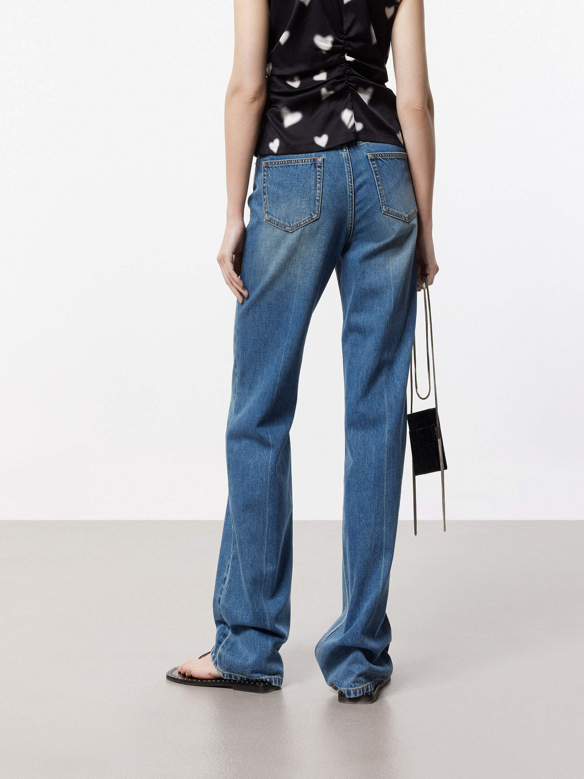 Straight Leg Denim Jeans - Image 3