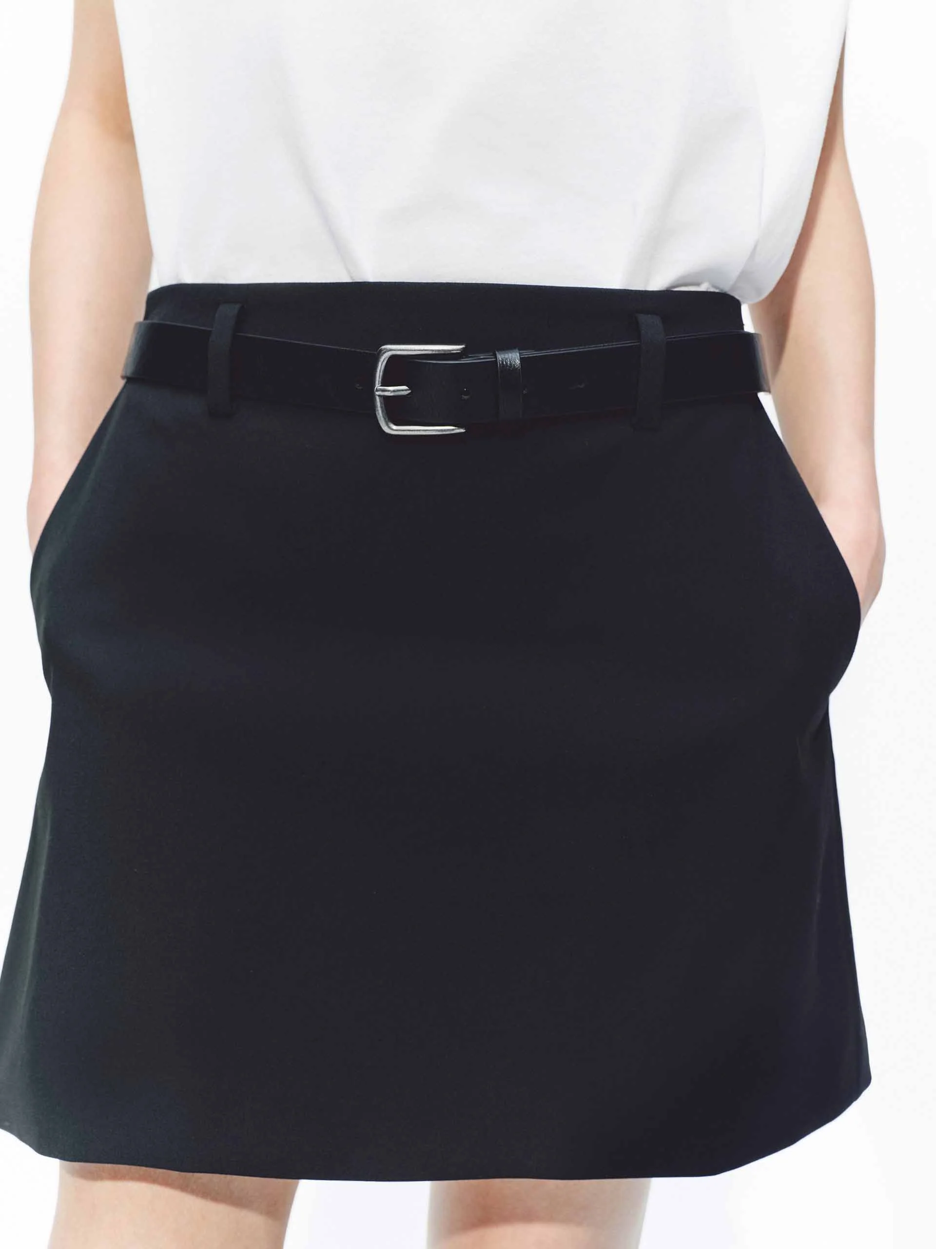 Straight Mini Skort with Belt - Image 7