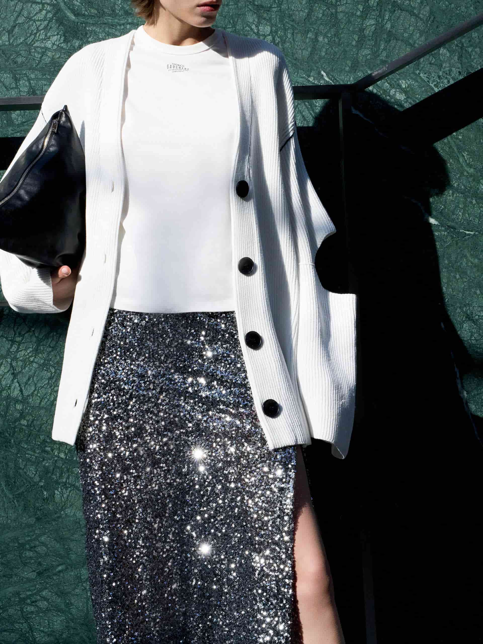 Straight Sequin Midi Skirt - Image 8