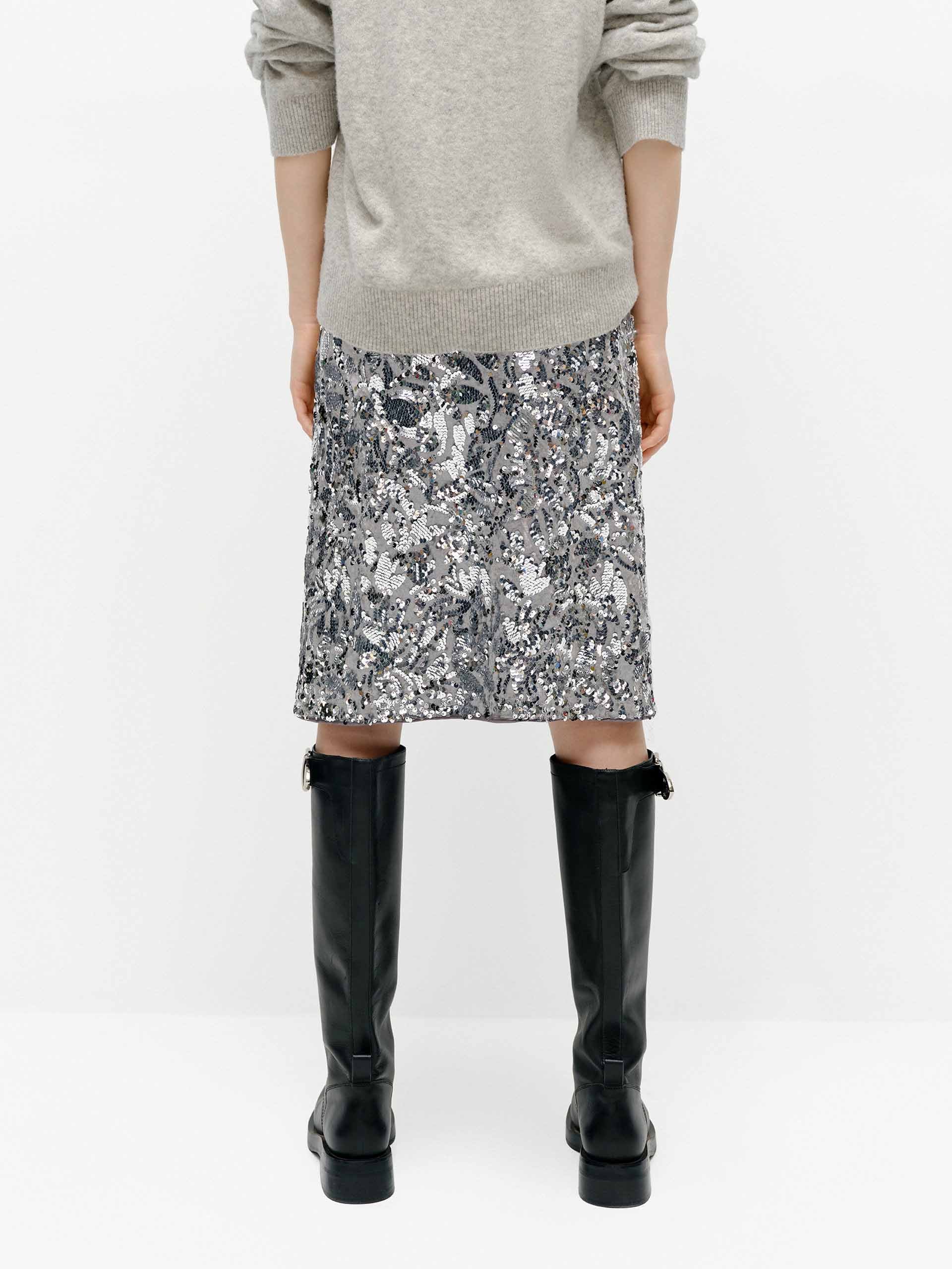 Straight Sequins Skirt - Image 3