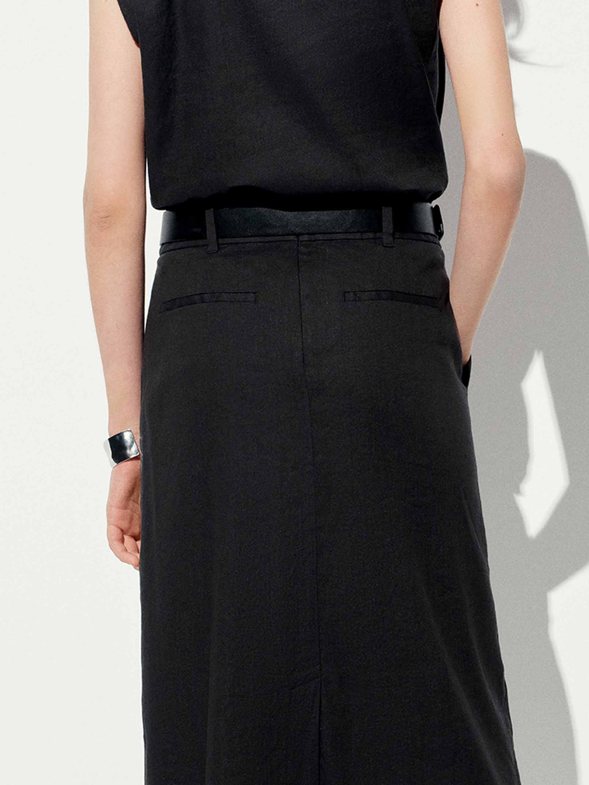 Straight Slit Midi Skirt - Image 14