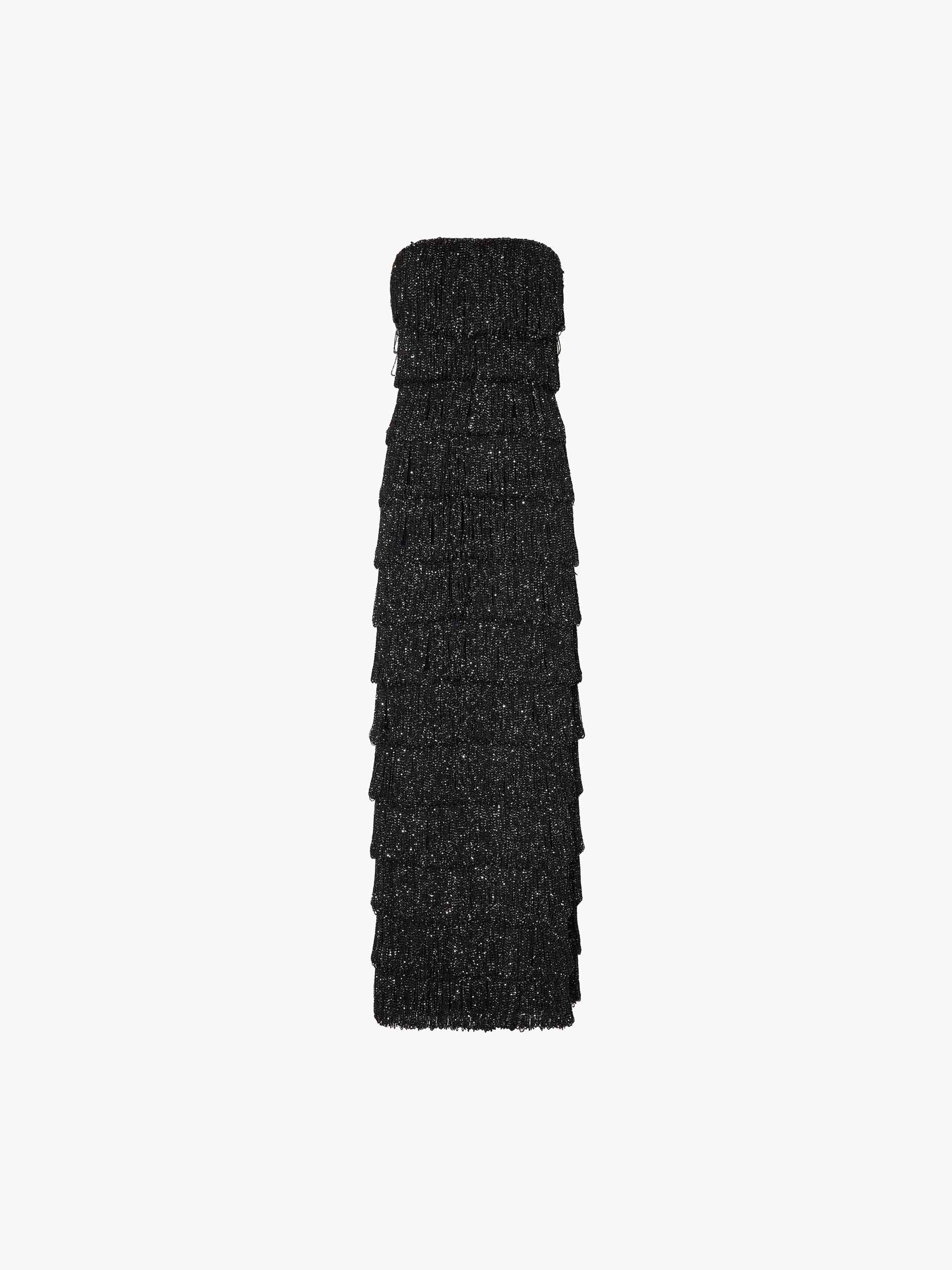 Strapless Sequin Tiered Dress - Image 5