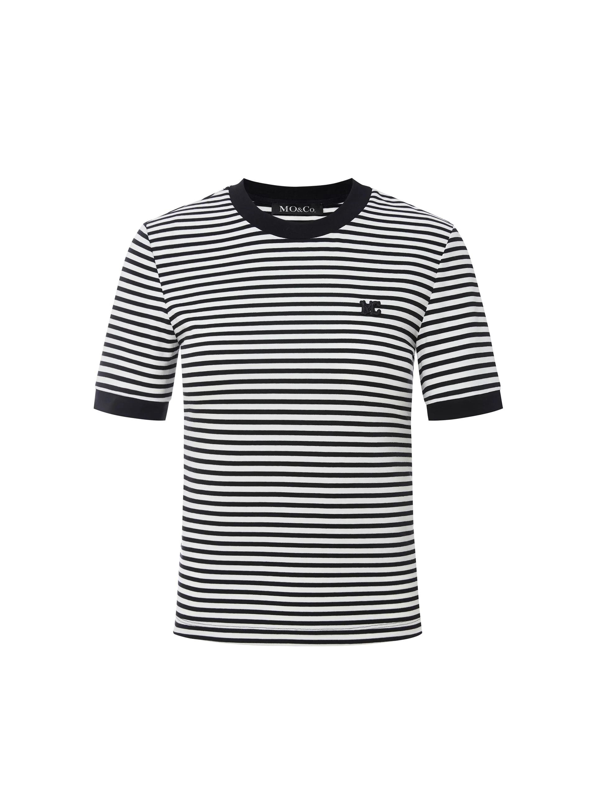 Striped Crewneck Cotton T-Shirt - Image 4