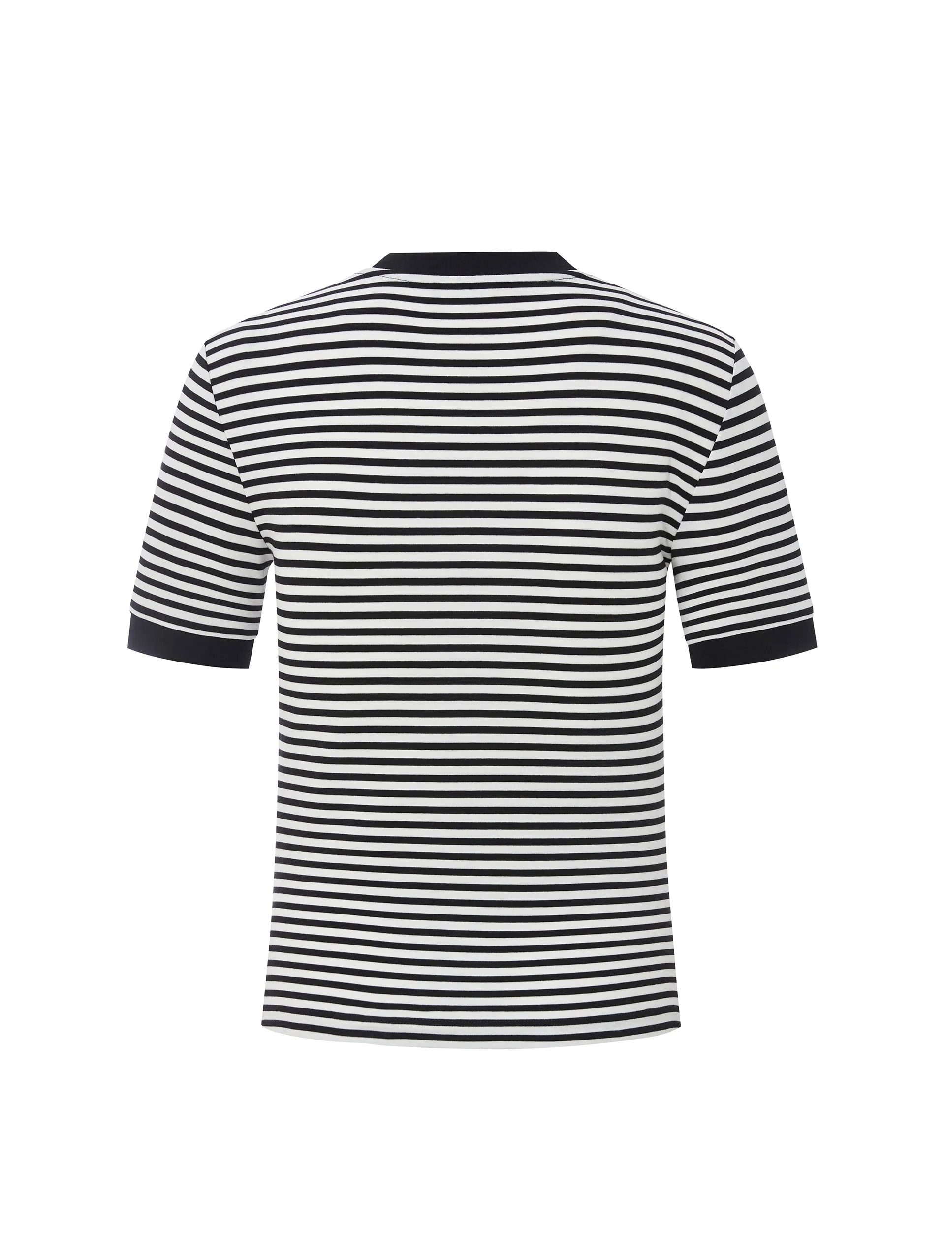 Striped Crewneck Cotton T-Shirt - Image 5