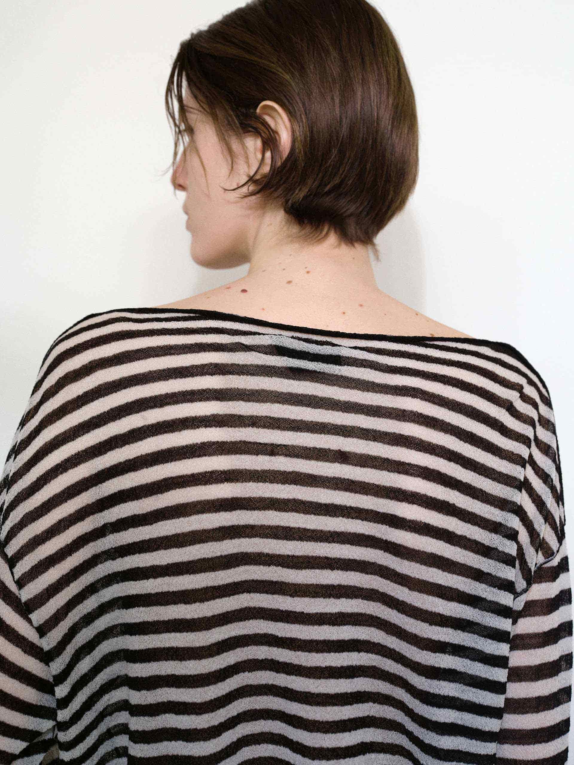 Striped Lightweight Knit Sweater - Image 8