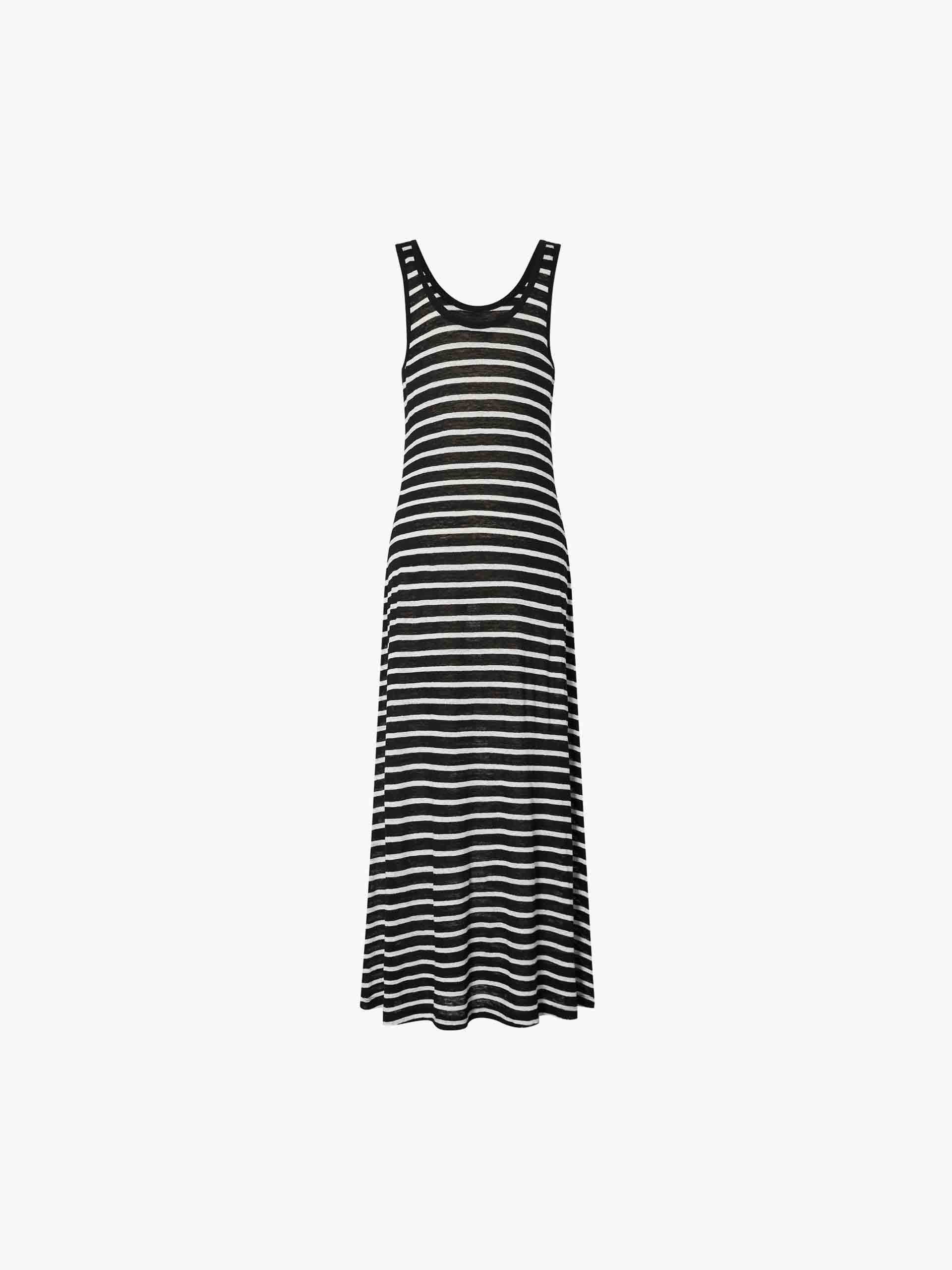 Striped Linen Tank Dress - Image 5