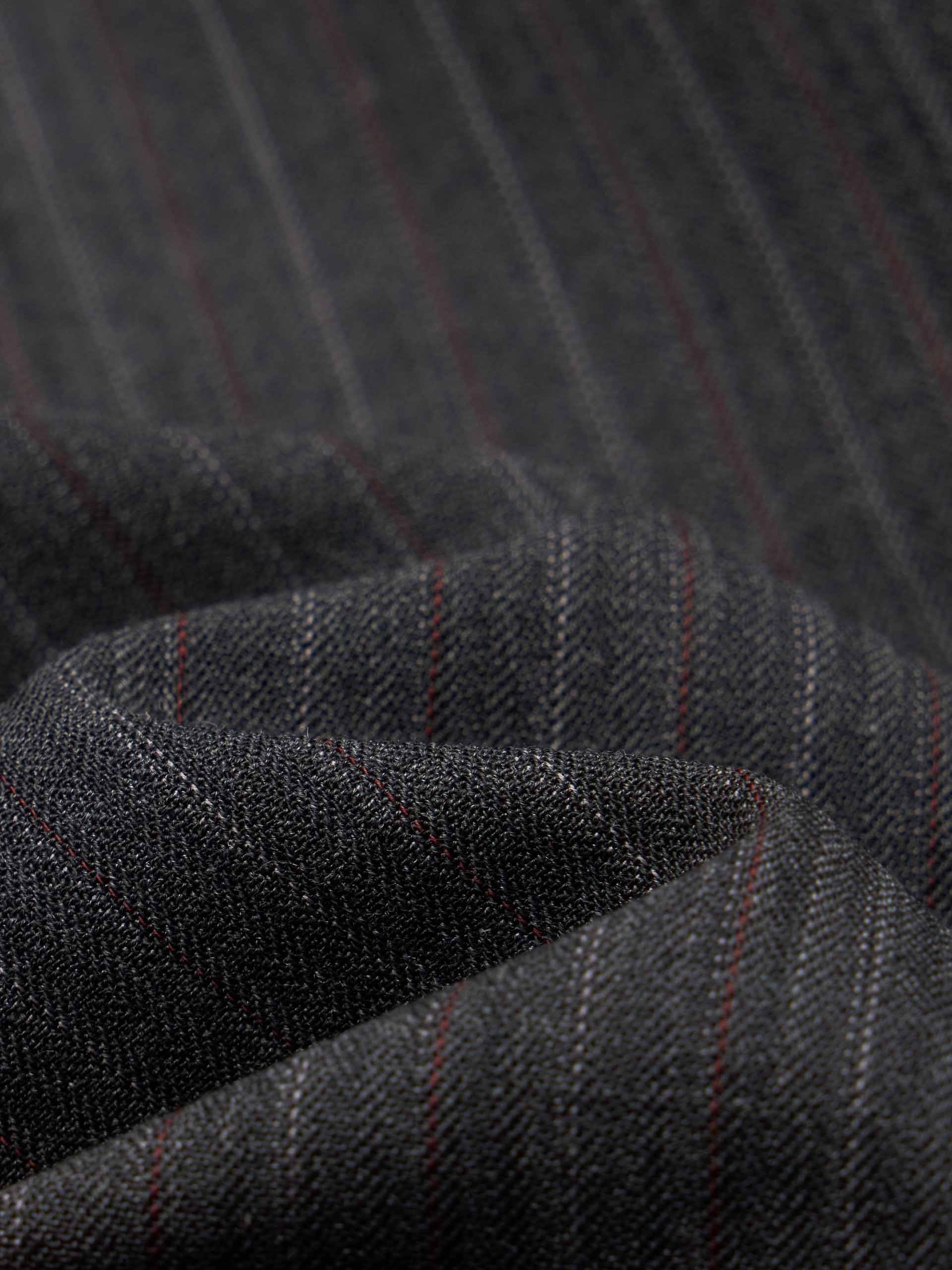 Striped Notch Lapel Blazer - Image 4