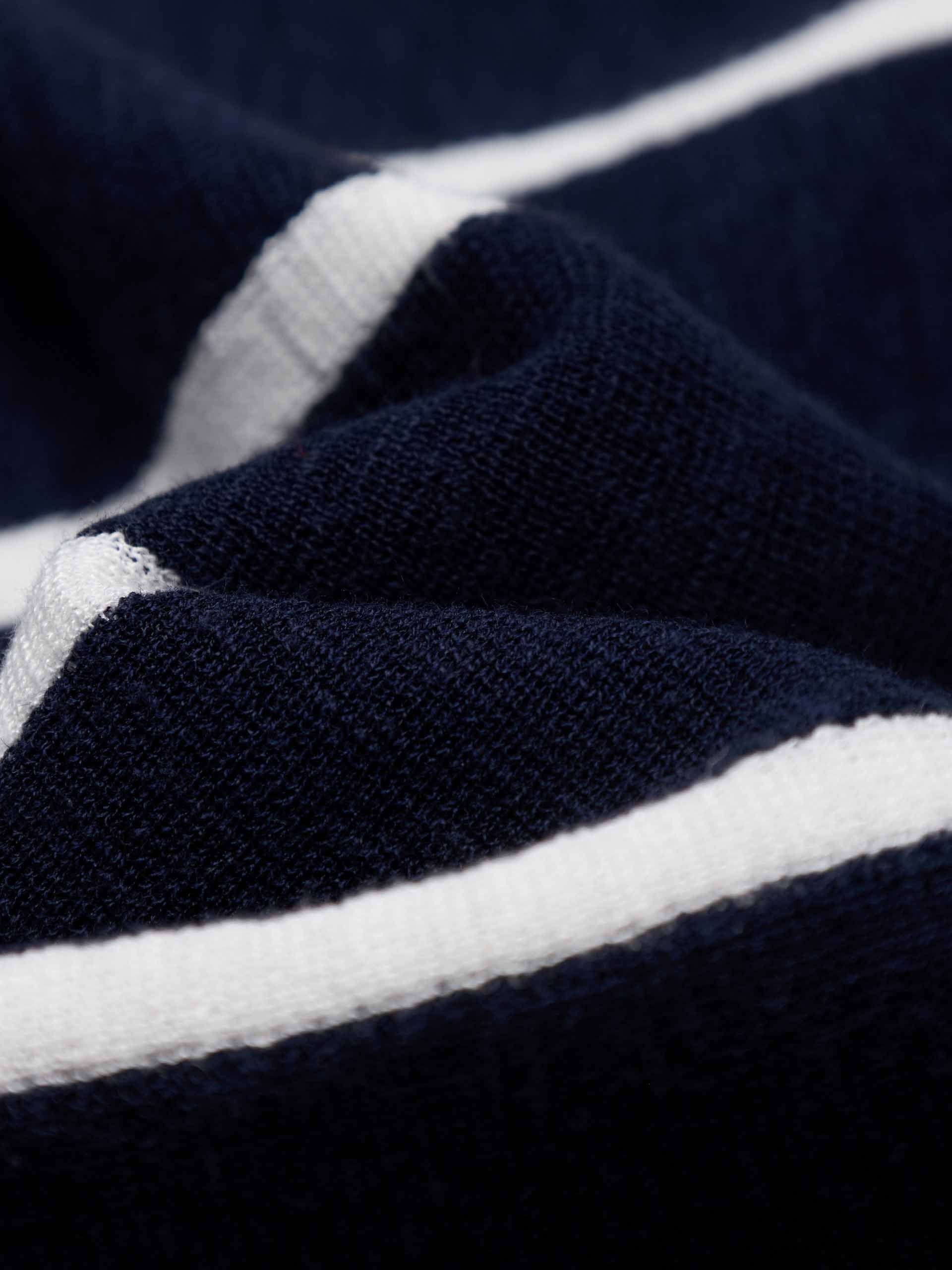 Striped Polo Knit Dress - Image 4