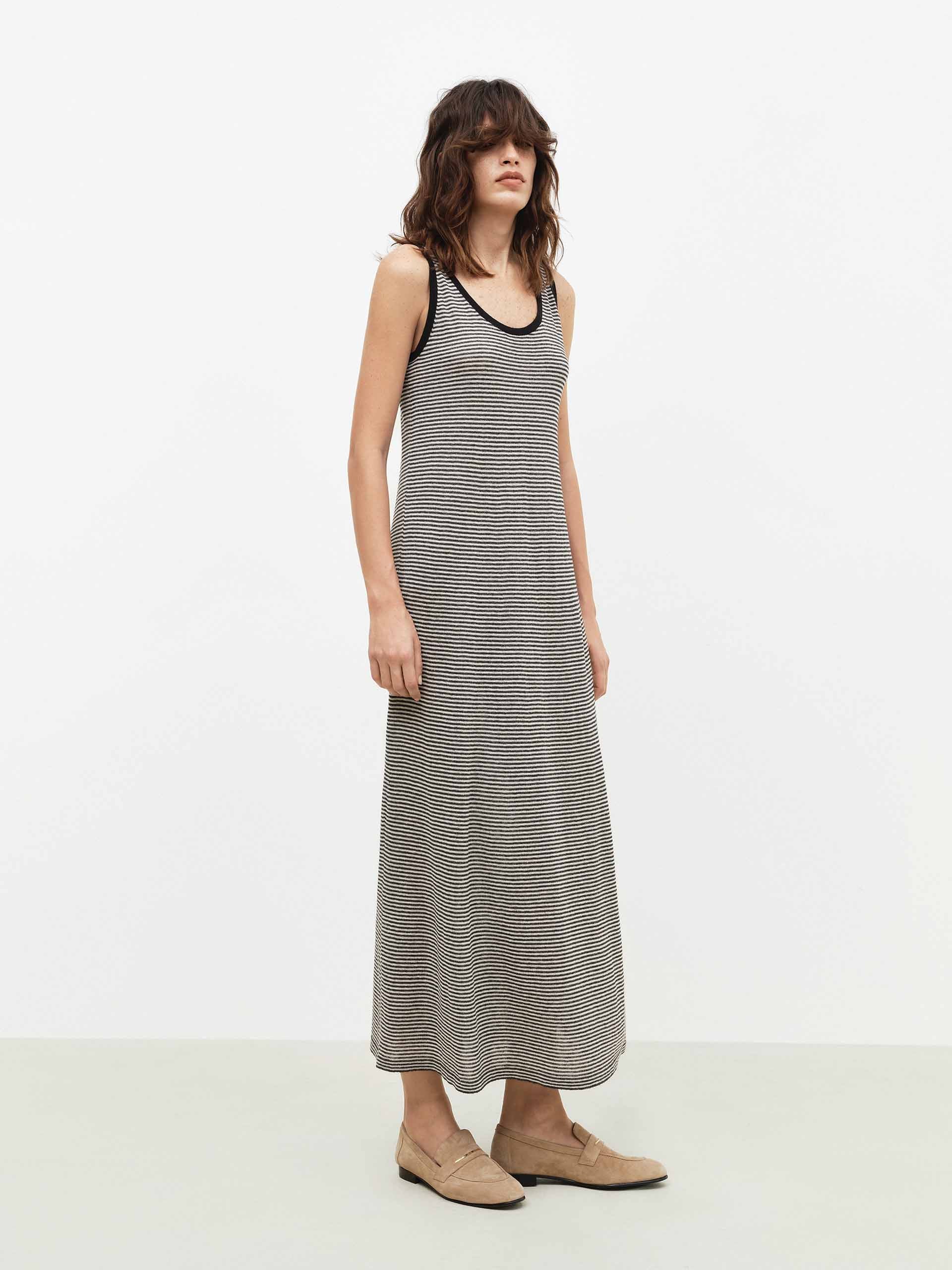Striped Print Tank Dress - Image 2