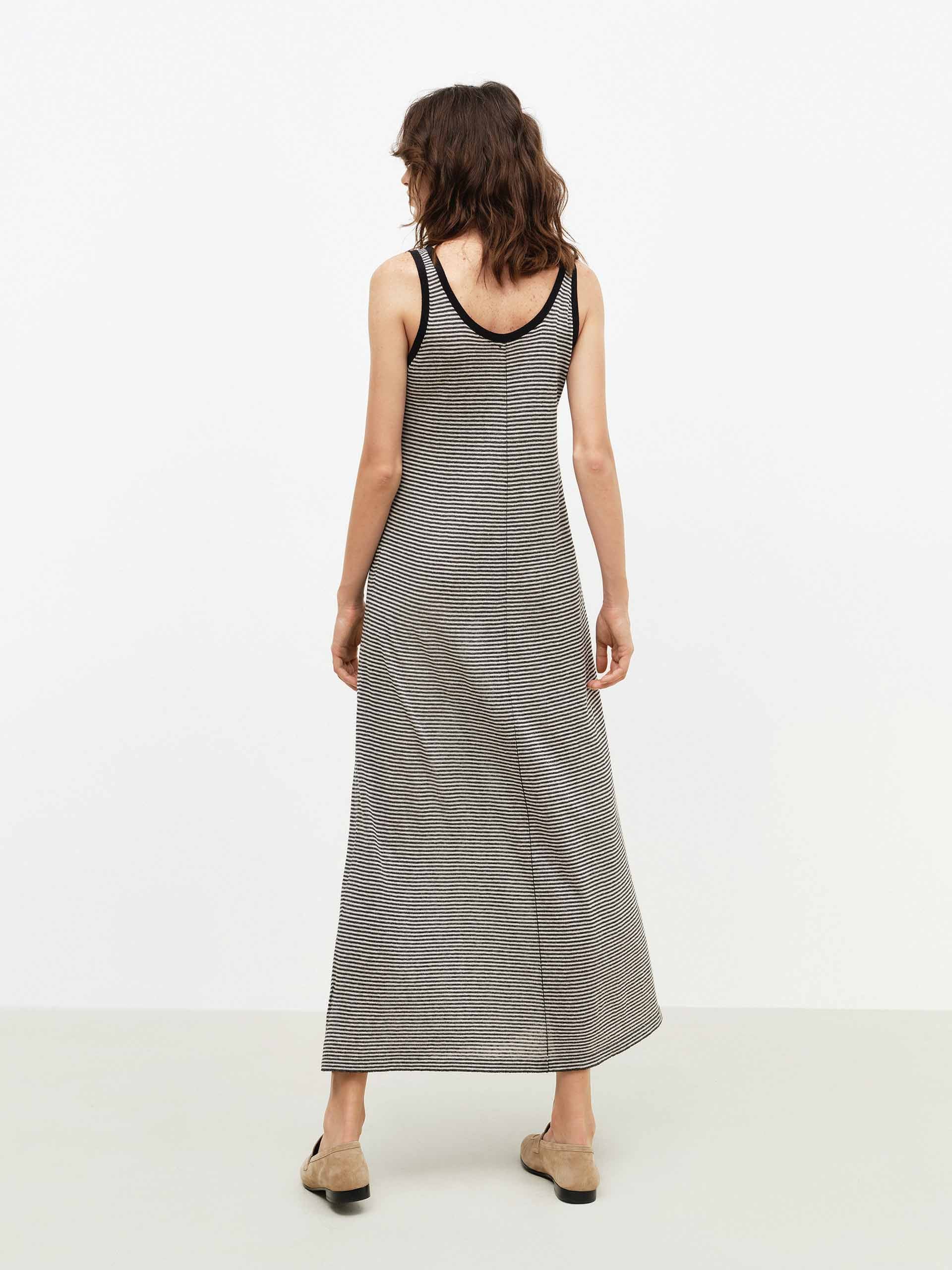 Striped Print Tank Dress - Image 3