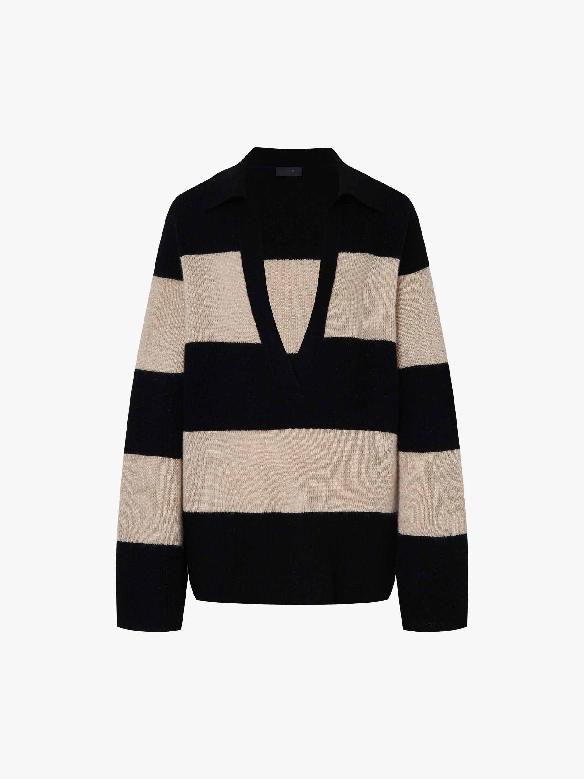 Striped V-neck Sweater - Image 5