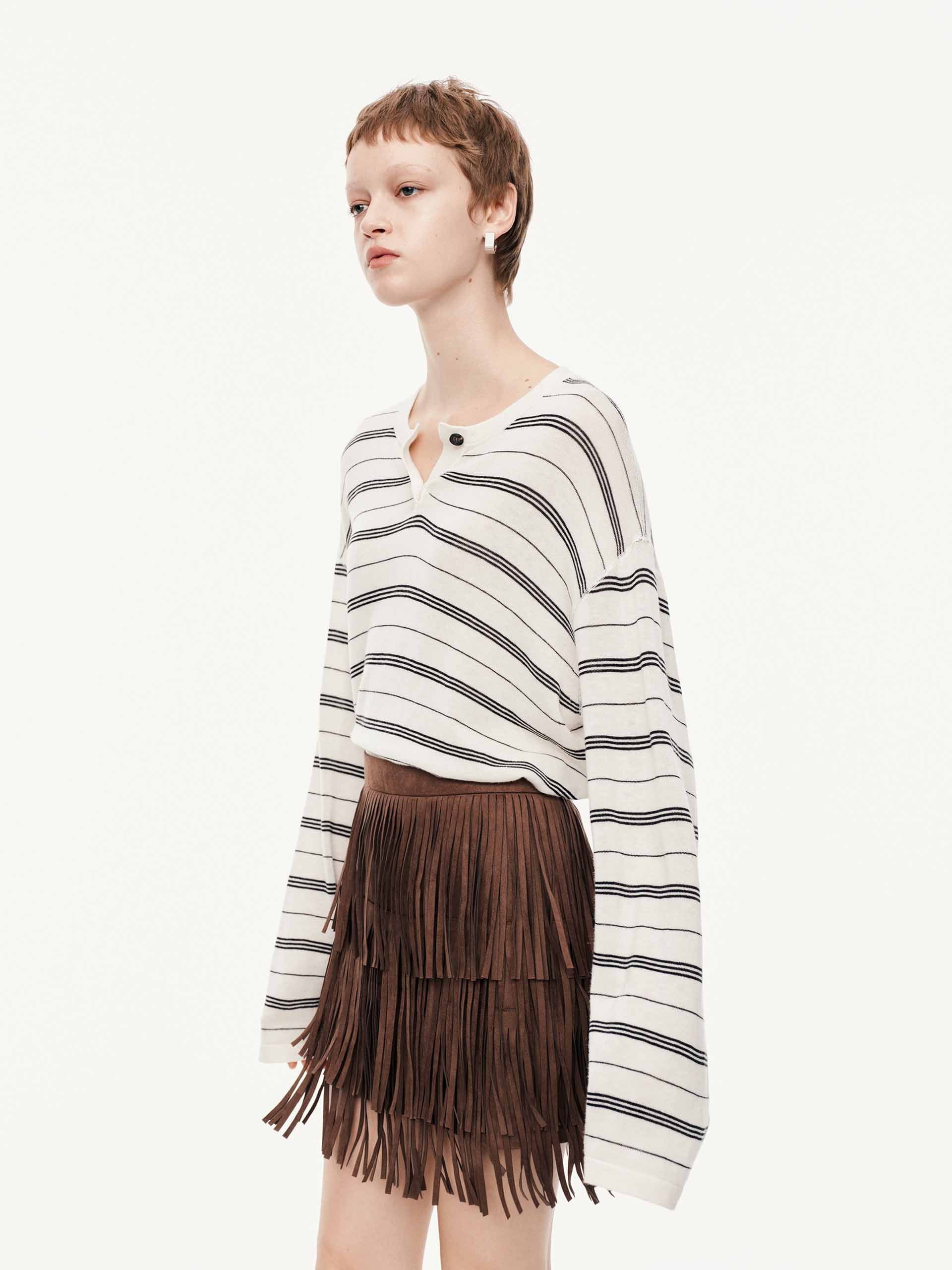 Striped Wool Knit Sweater - Image 3