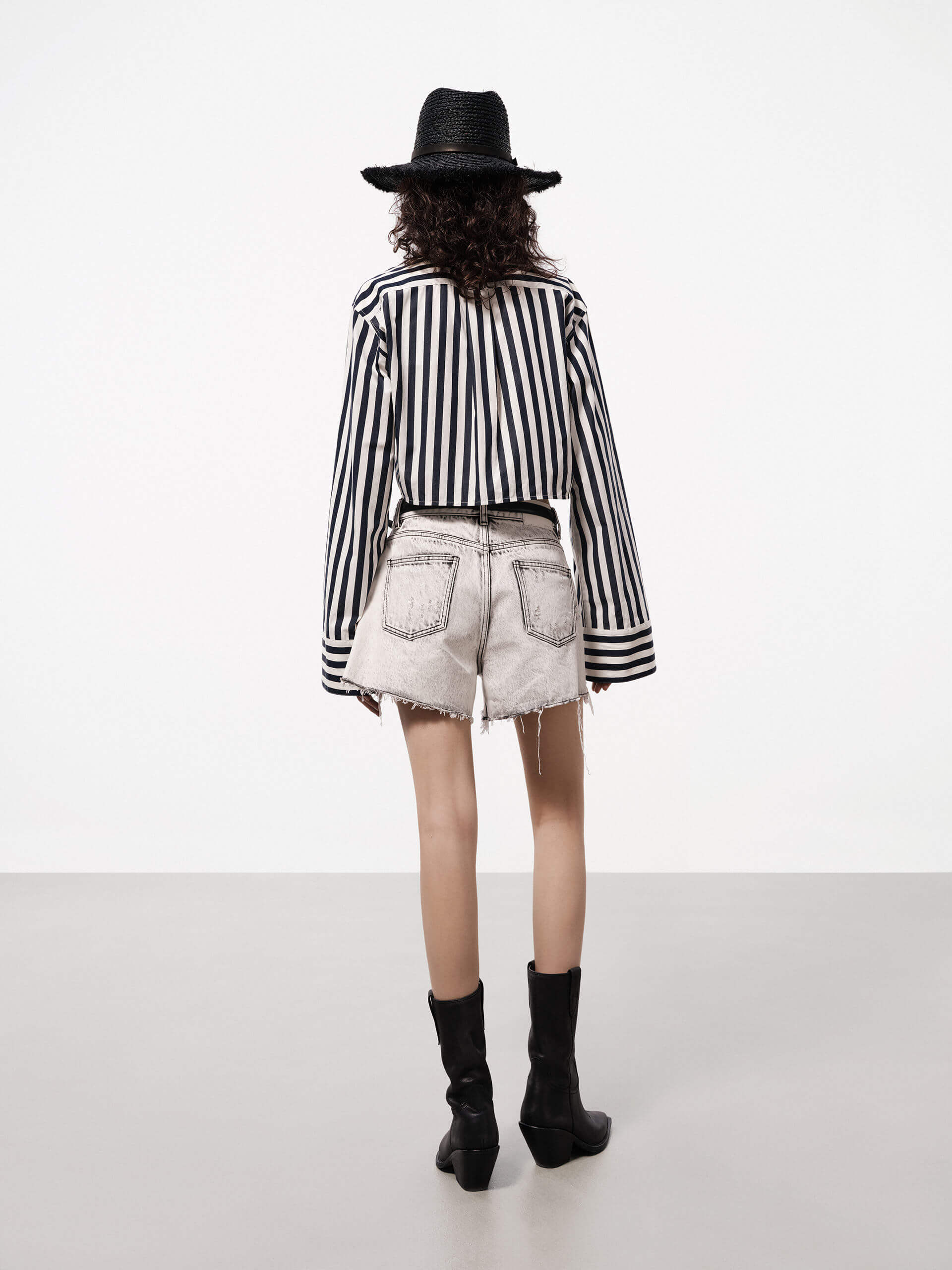 Striped Wrap Cropped Top - Image 7