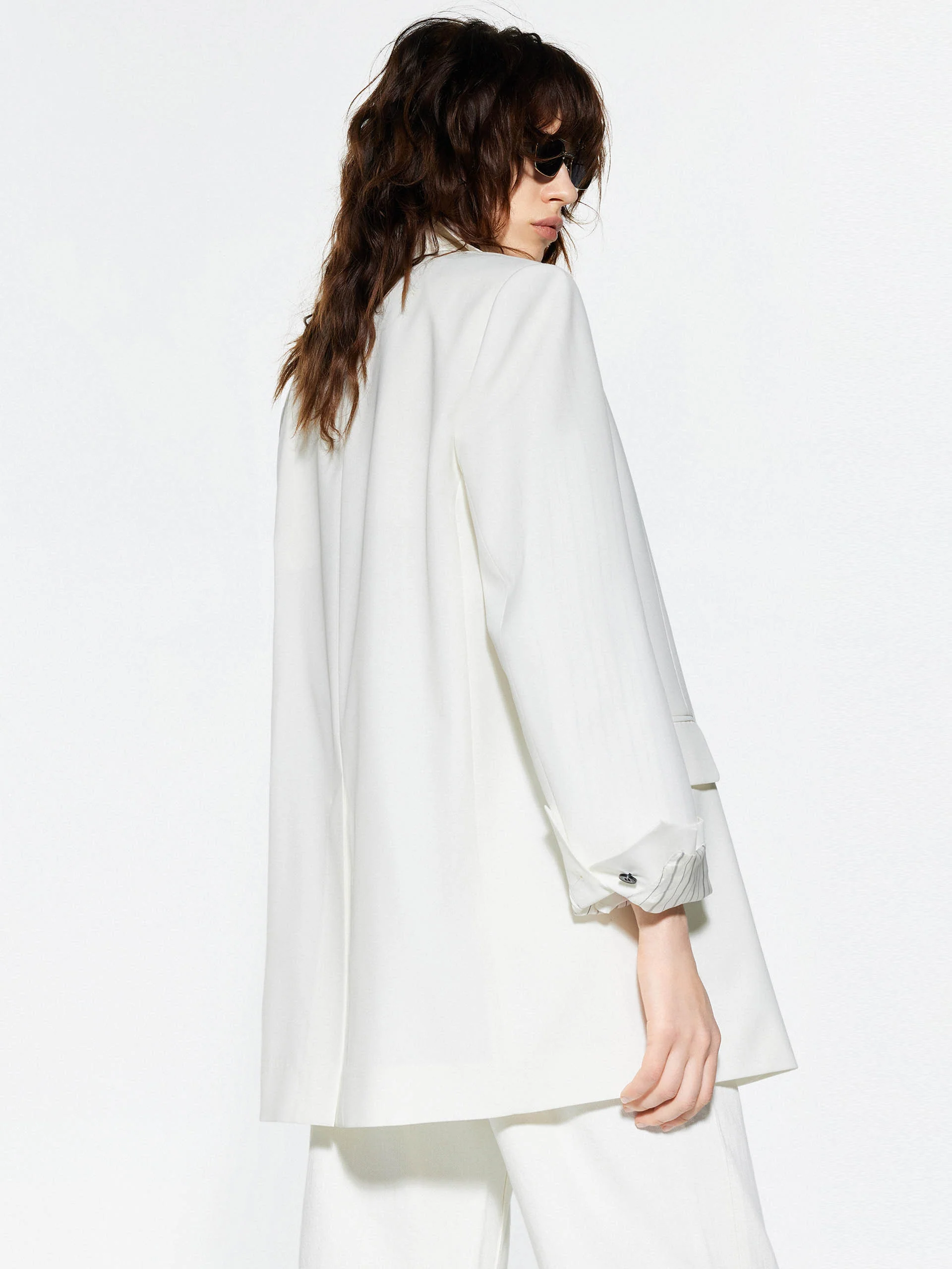 Structured Collarless Blazer - Image 8