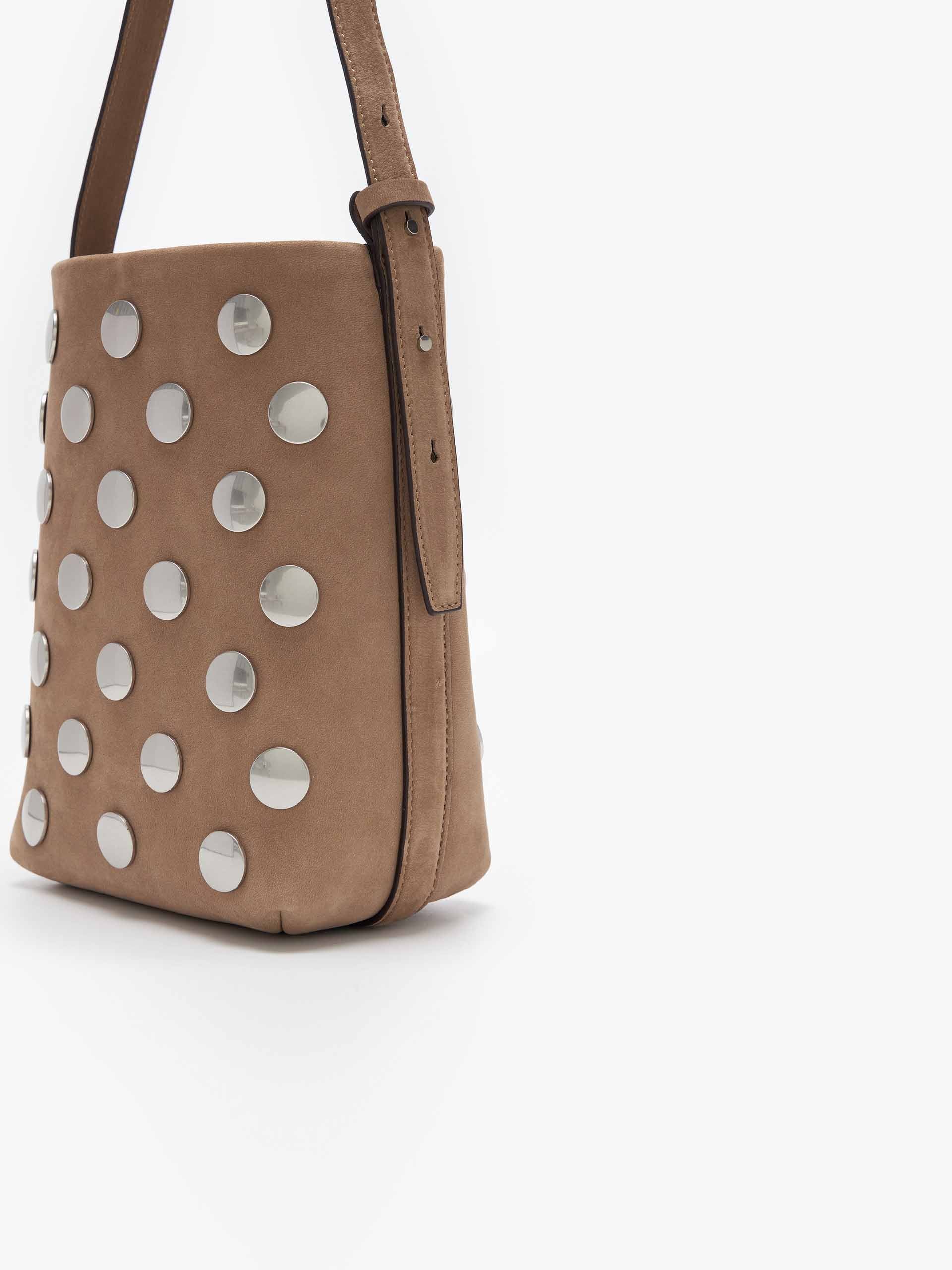 Studs Leather Bucket Bag - Image 4