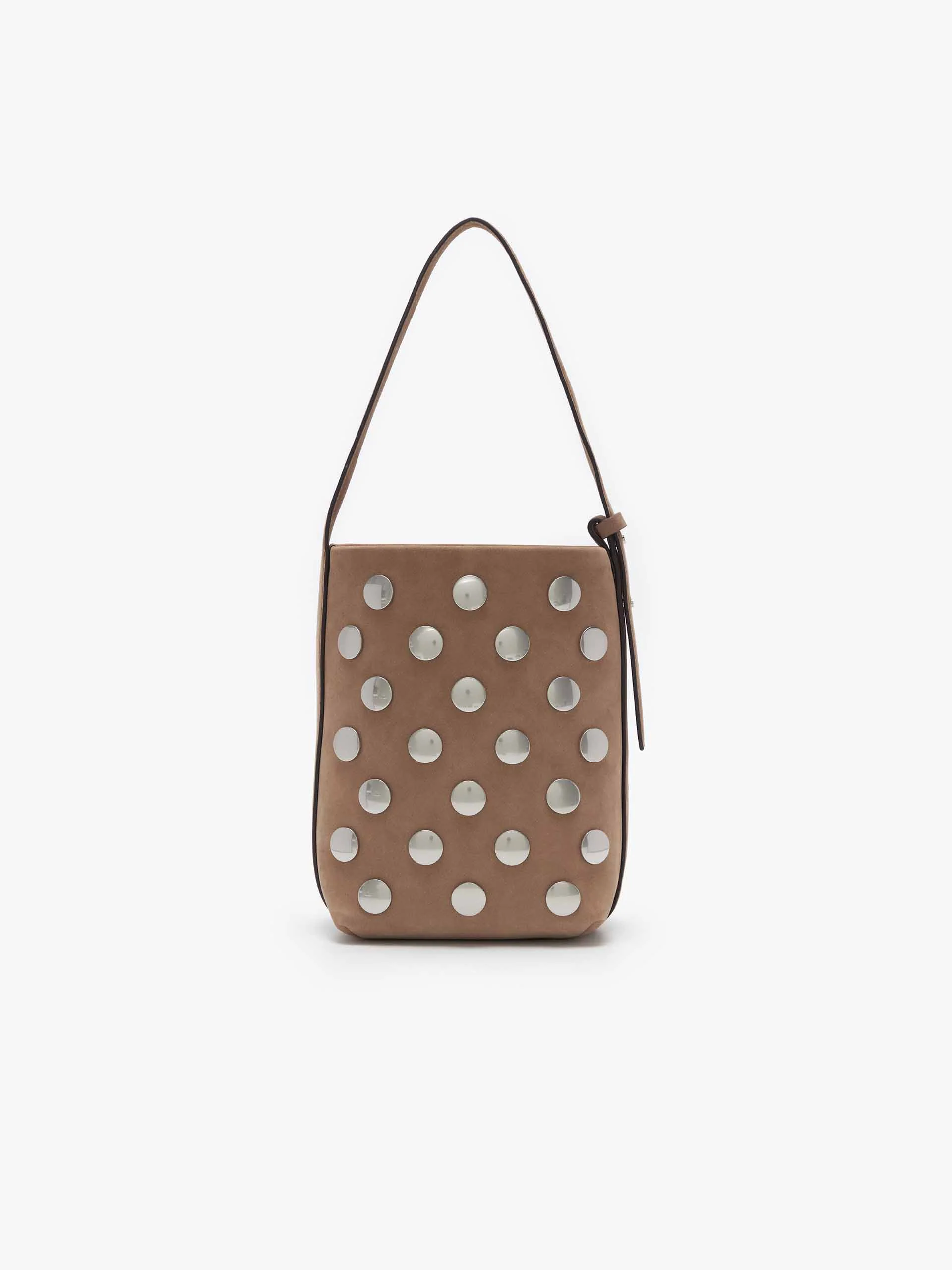 Studs Leather Bucket Bag - Image 5