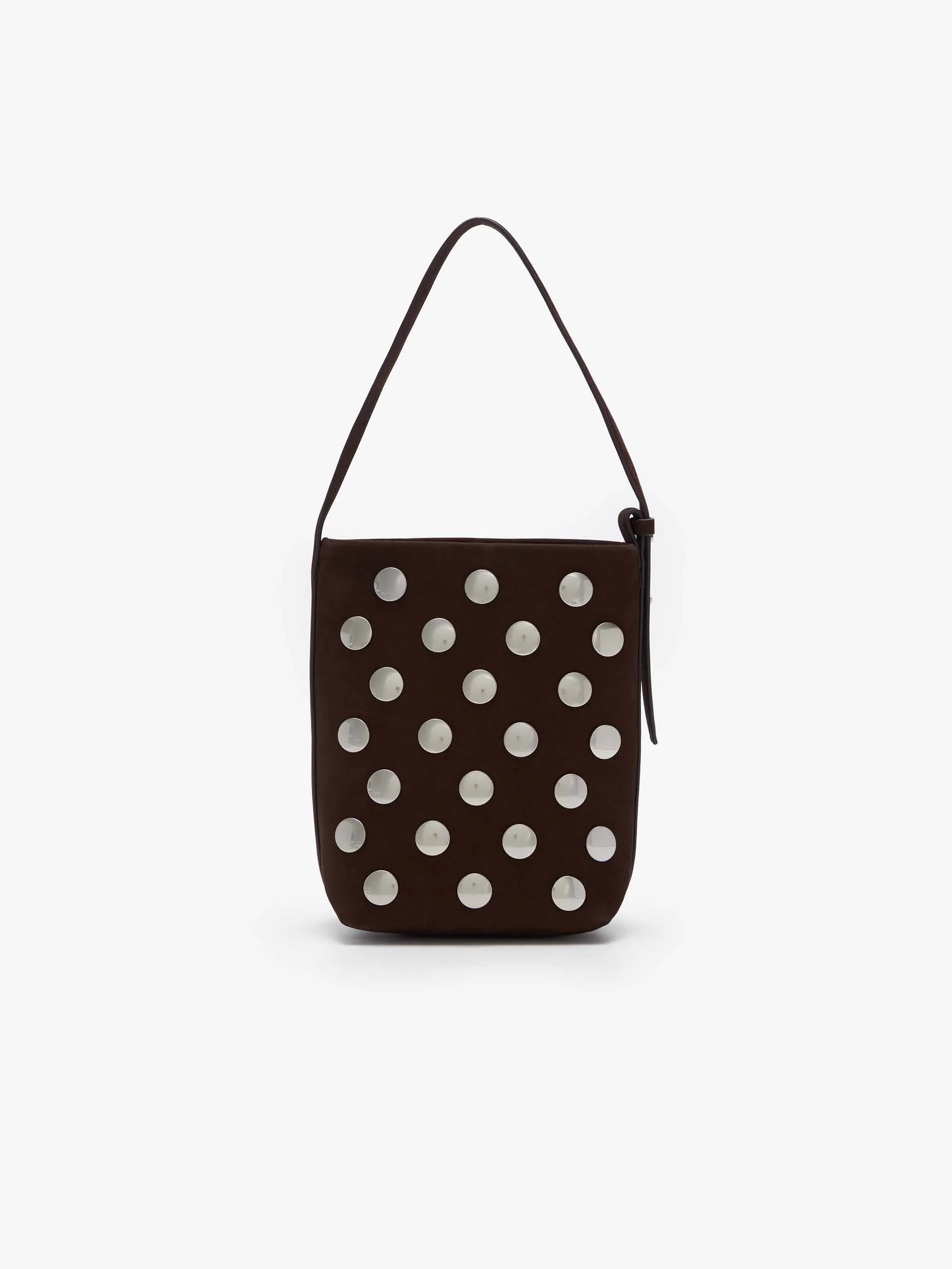 Studs Leather Bucket Bag - Image 7