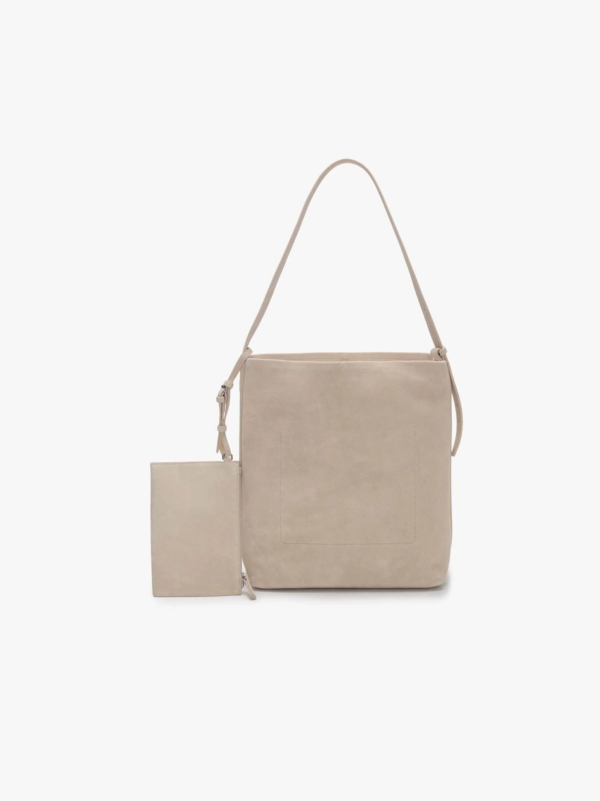 Suede-Texture Bucket Bag