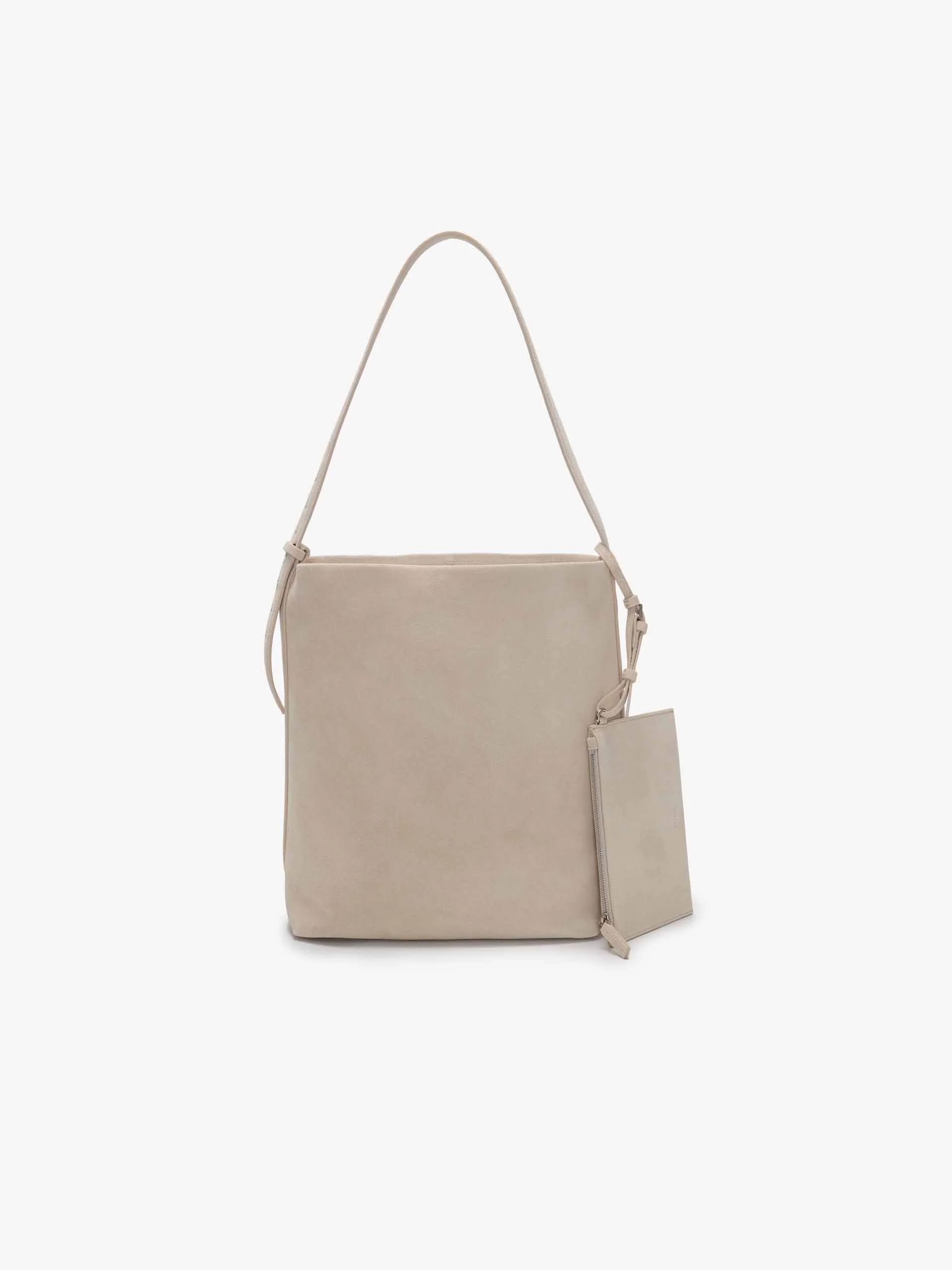Suede-Texture Bucket Bag - Image 3
