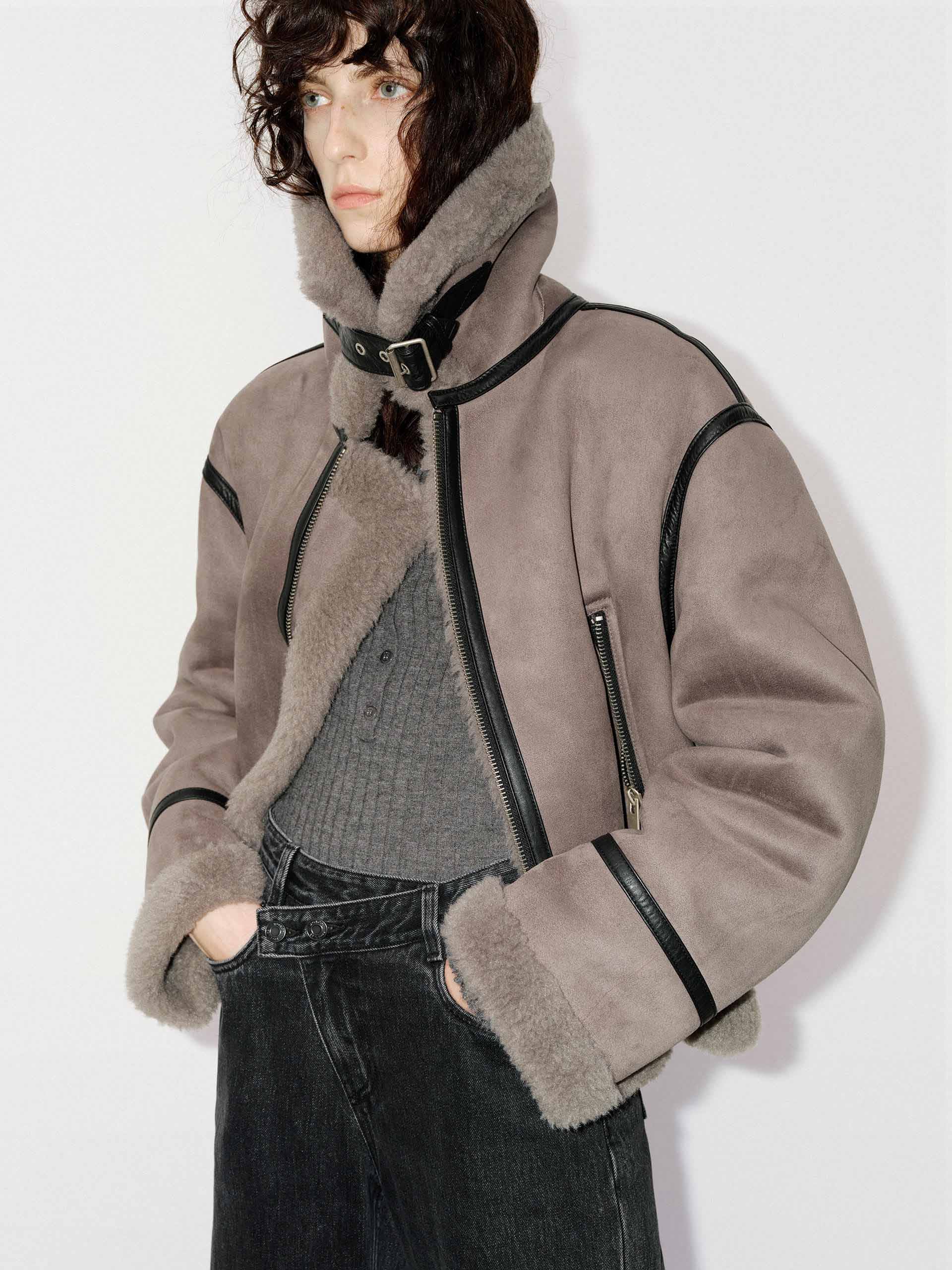 Suede Textured Fuzzy Jacket - Image 10