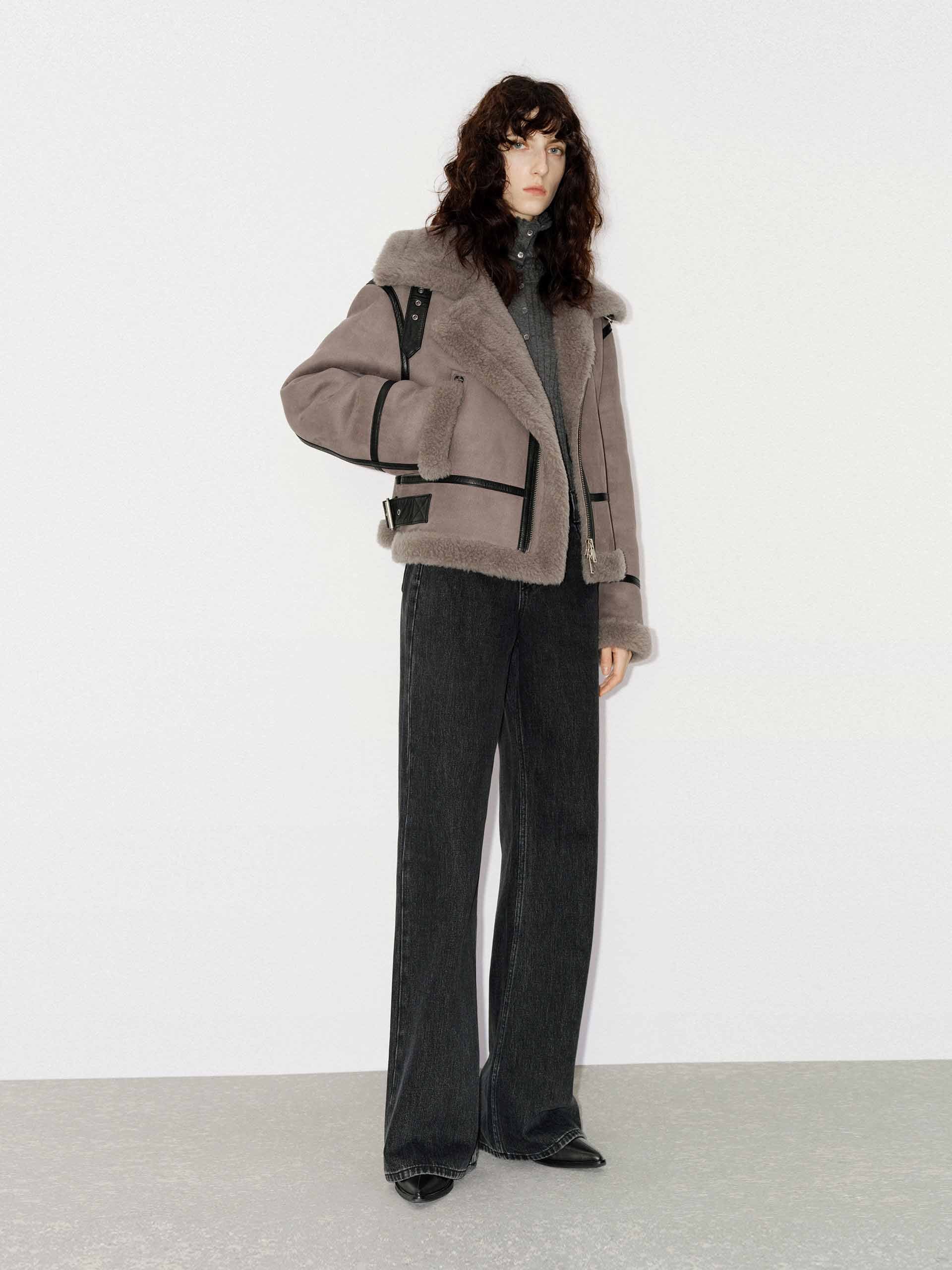 Suede Textured Fuzzy Jacket - Image 14