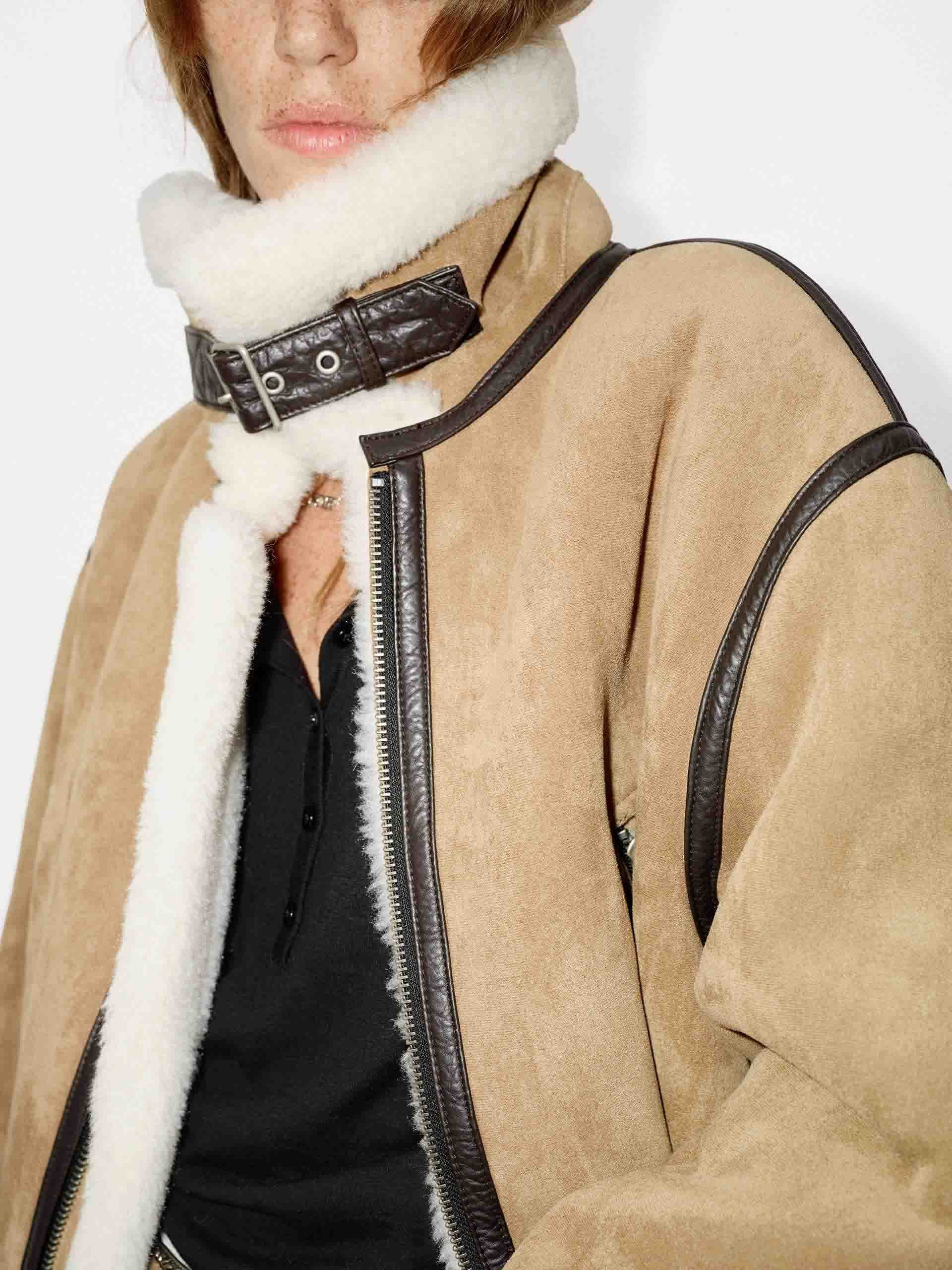 Suede Textured Fuzzy Jacket - Image 8