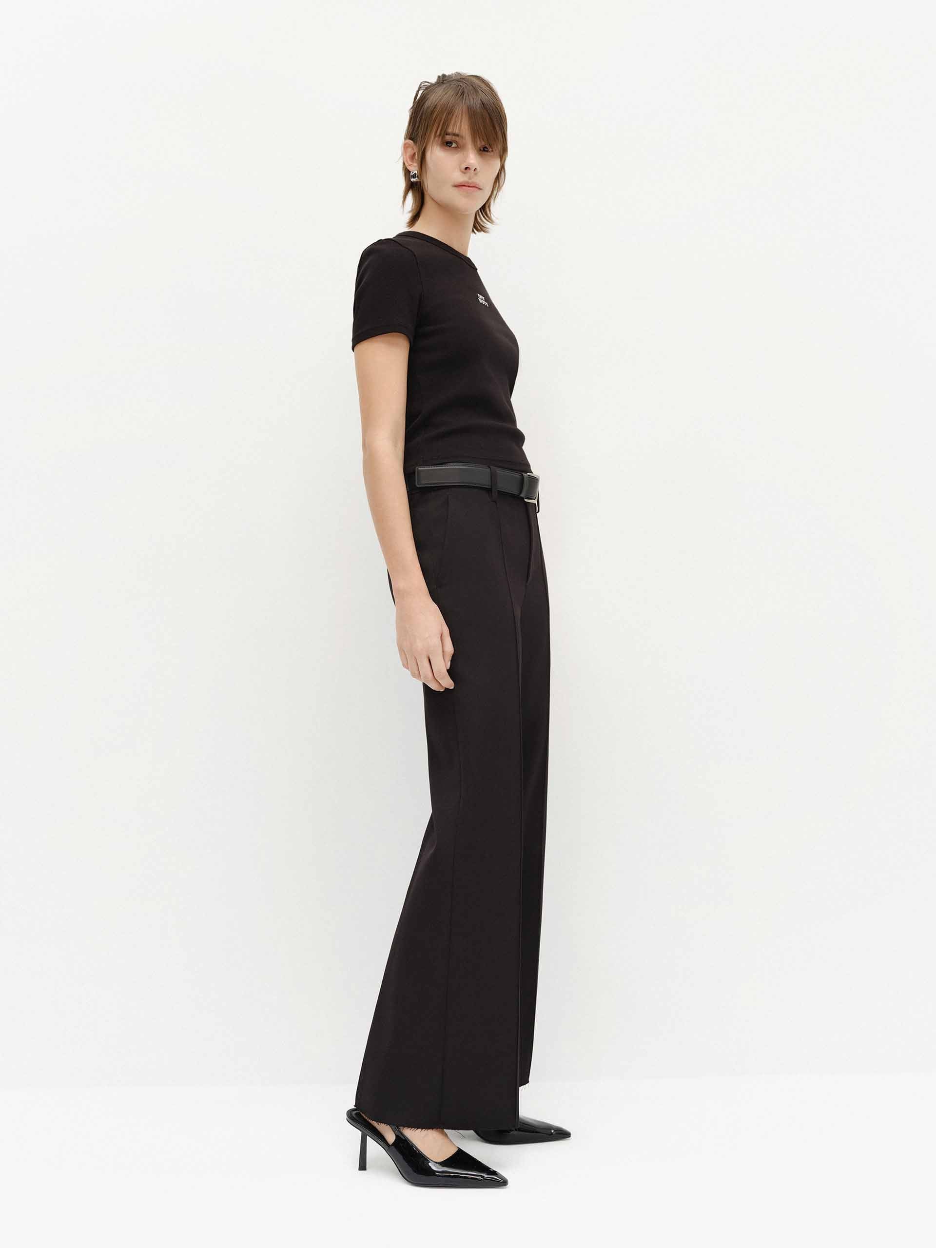 Tailored Raw Hem Pants - Image 10