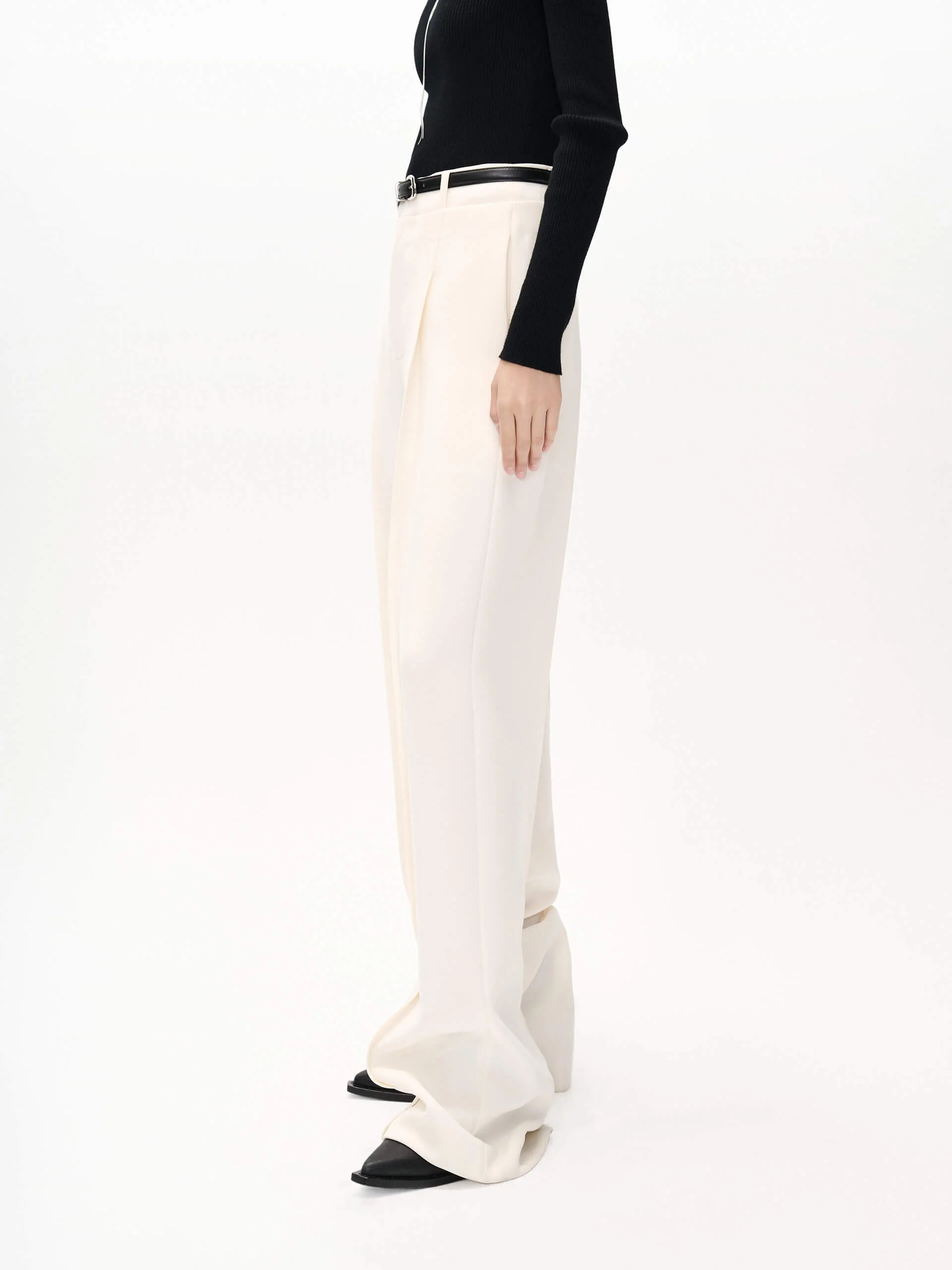 Tailored Wide Leg Trousers - Image 8