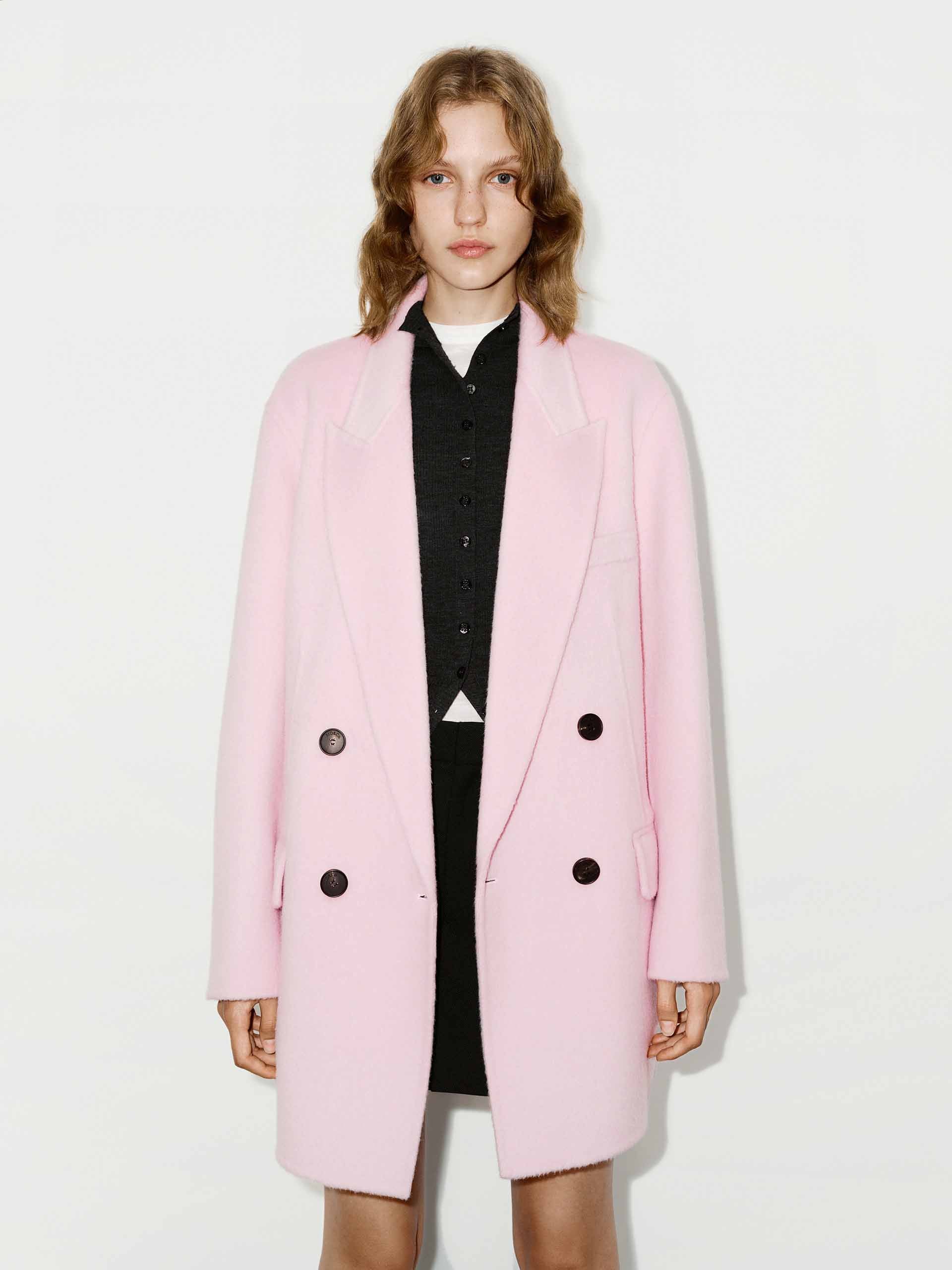 Tailored Wool Blend Midi Coat - Image 9