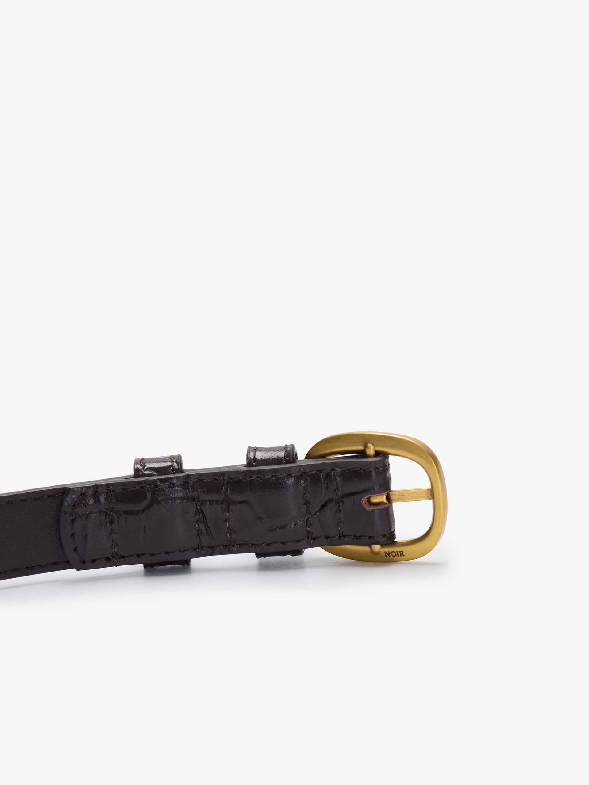 Textured Cowhide Leather Belt - Image 9
