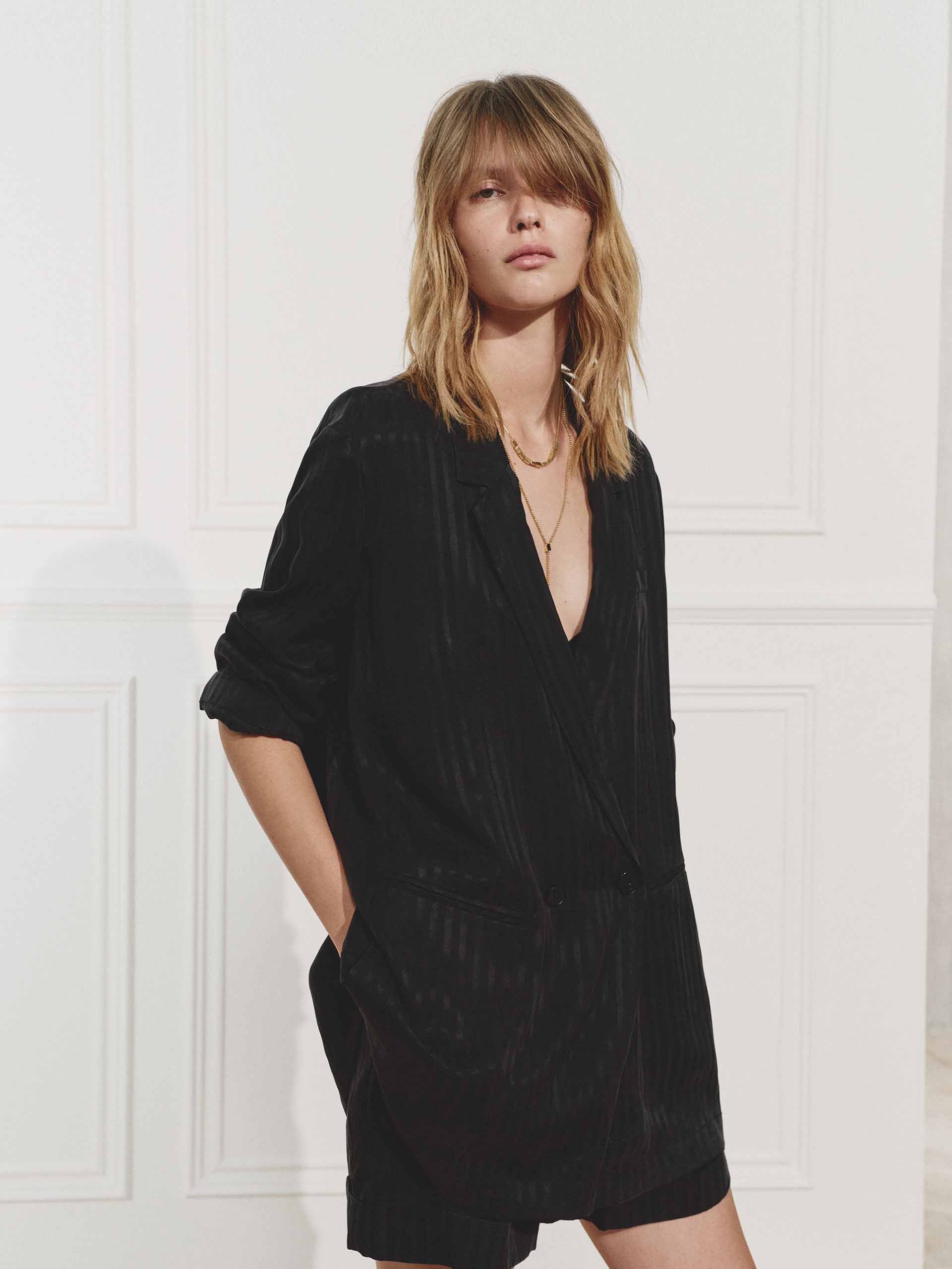 Textured Finish Cupro Blazer - Image 14