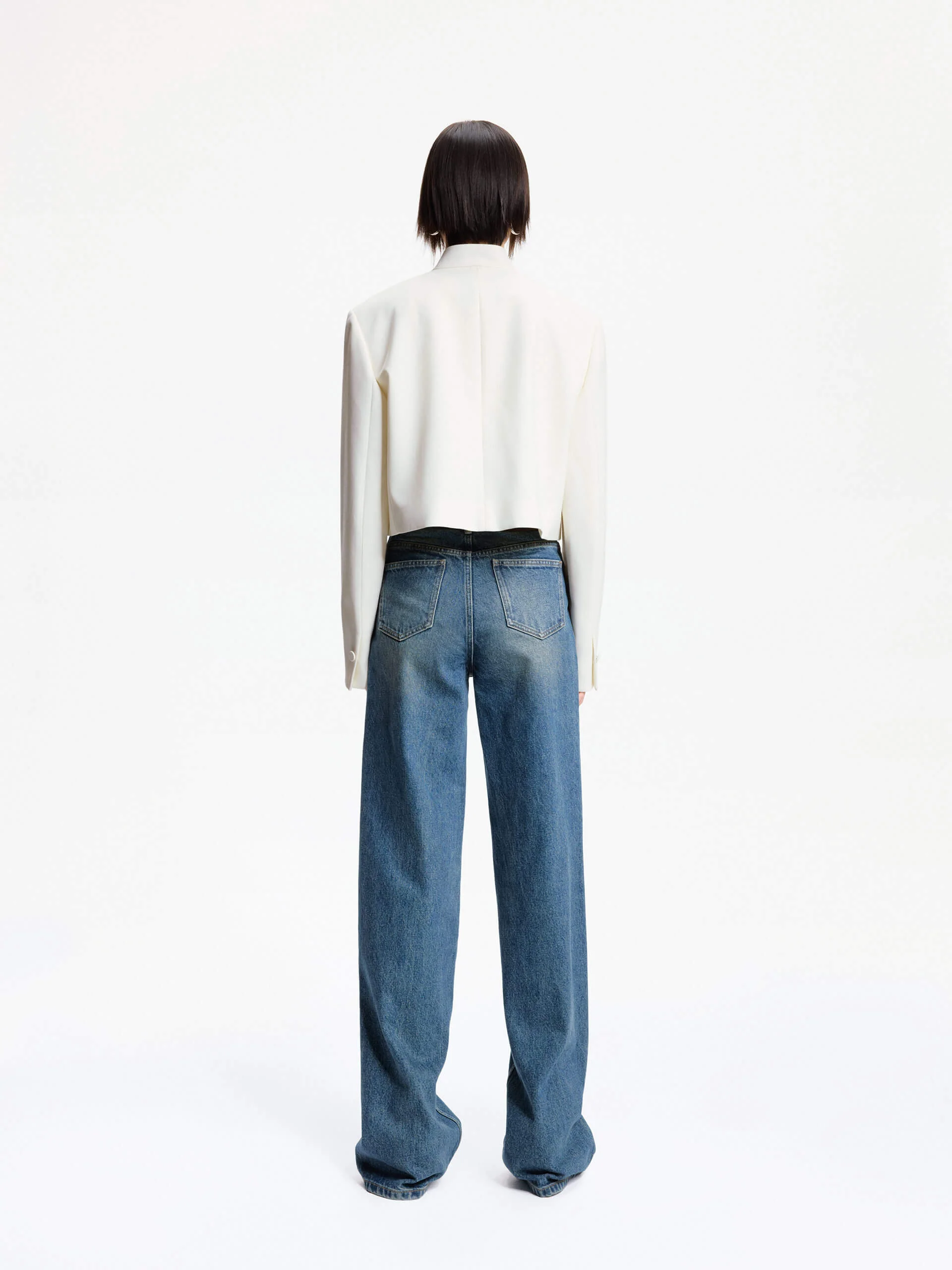 Tie Detail Cropped Jacket - Image 3