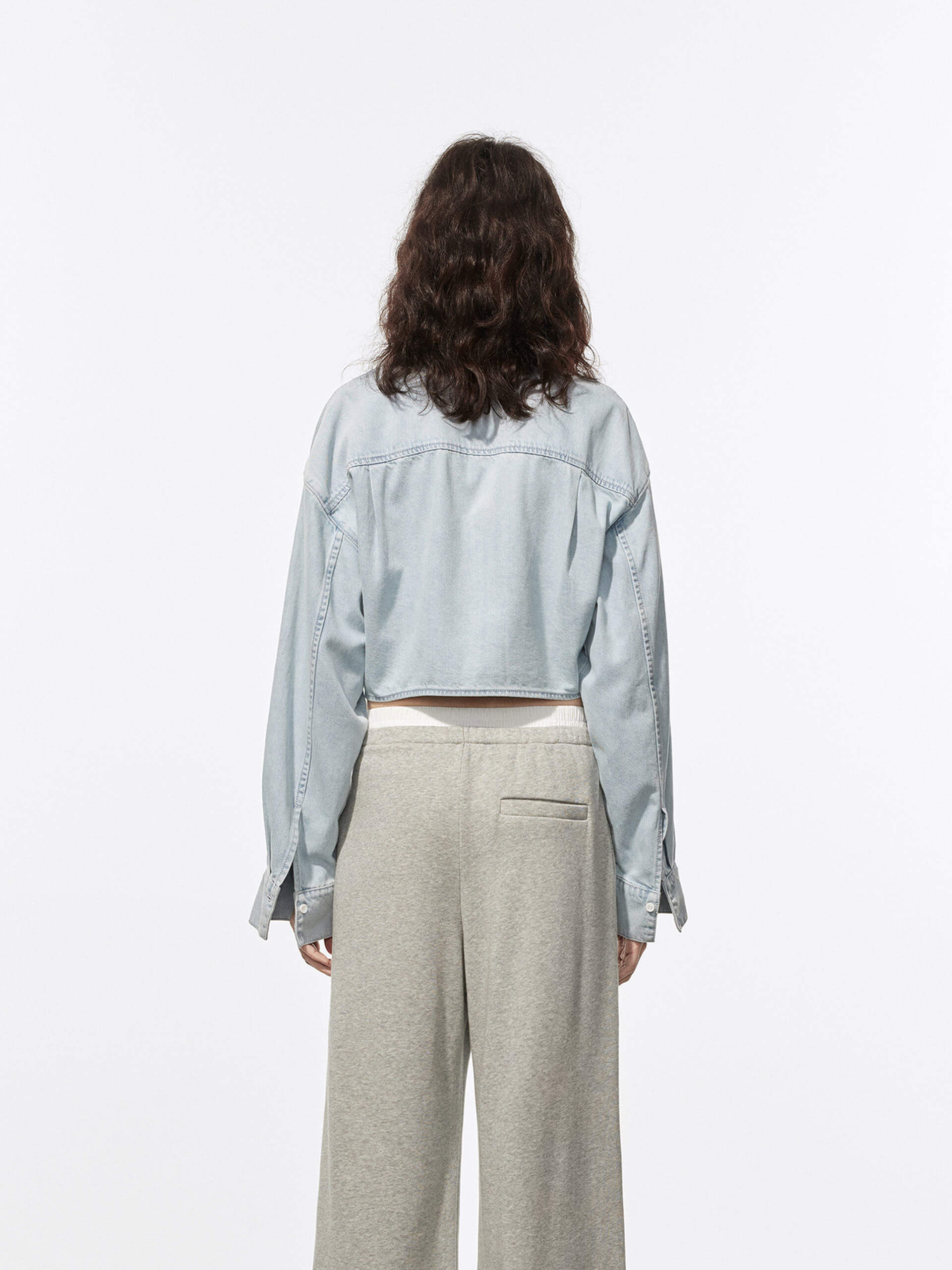 Tie Detail Cropped Shirt - Image 3