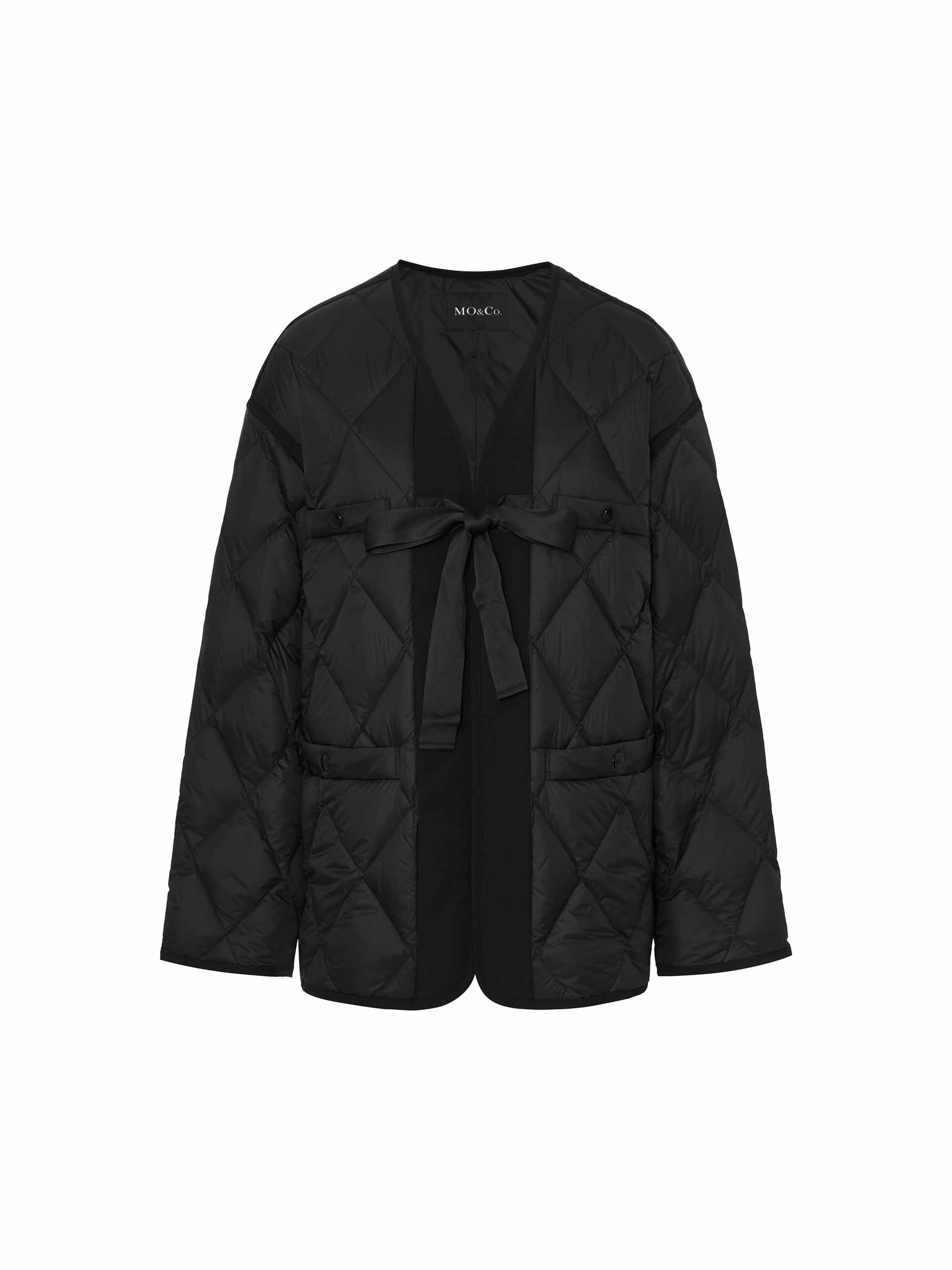 Tie Detail Down Jacket - Image 12