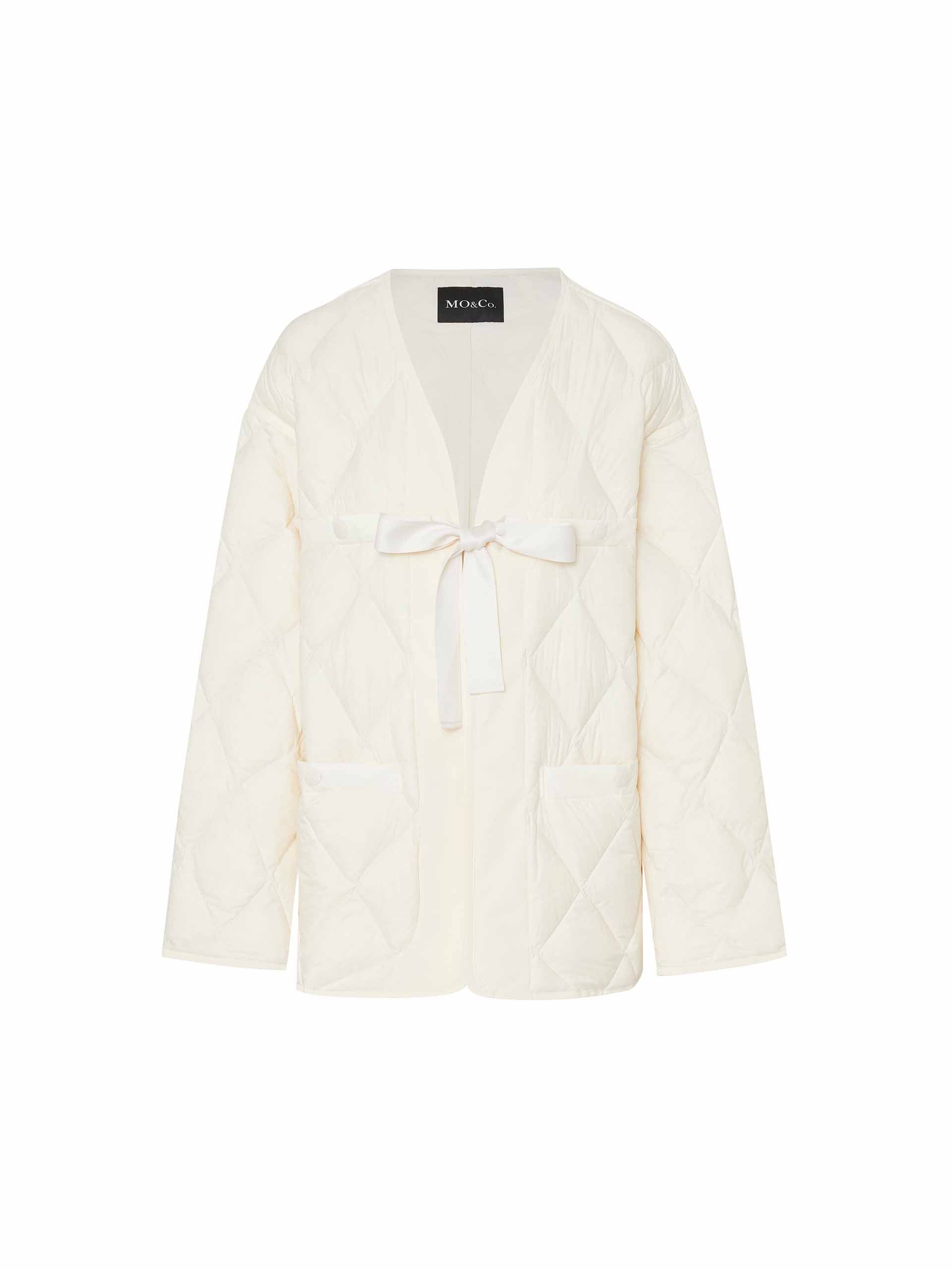 Tie Detail Down Jacket - Image 5