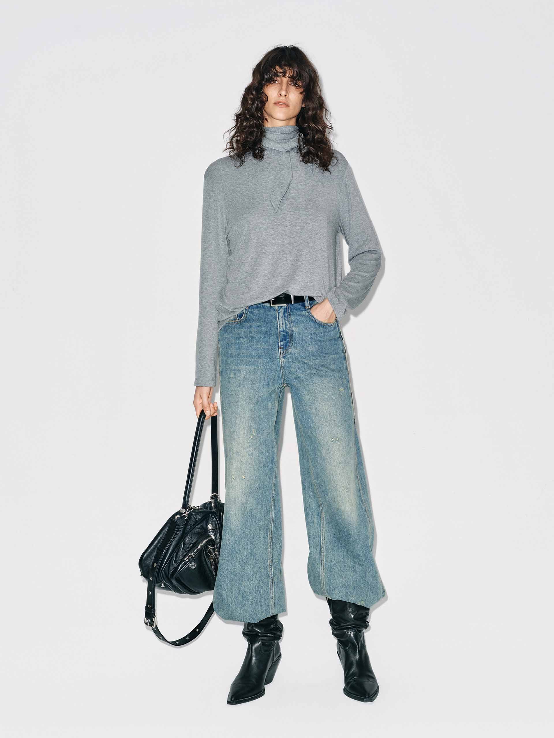 Tie Detail Turtleneck Blouse - Image 8