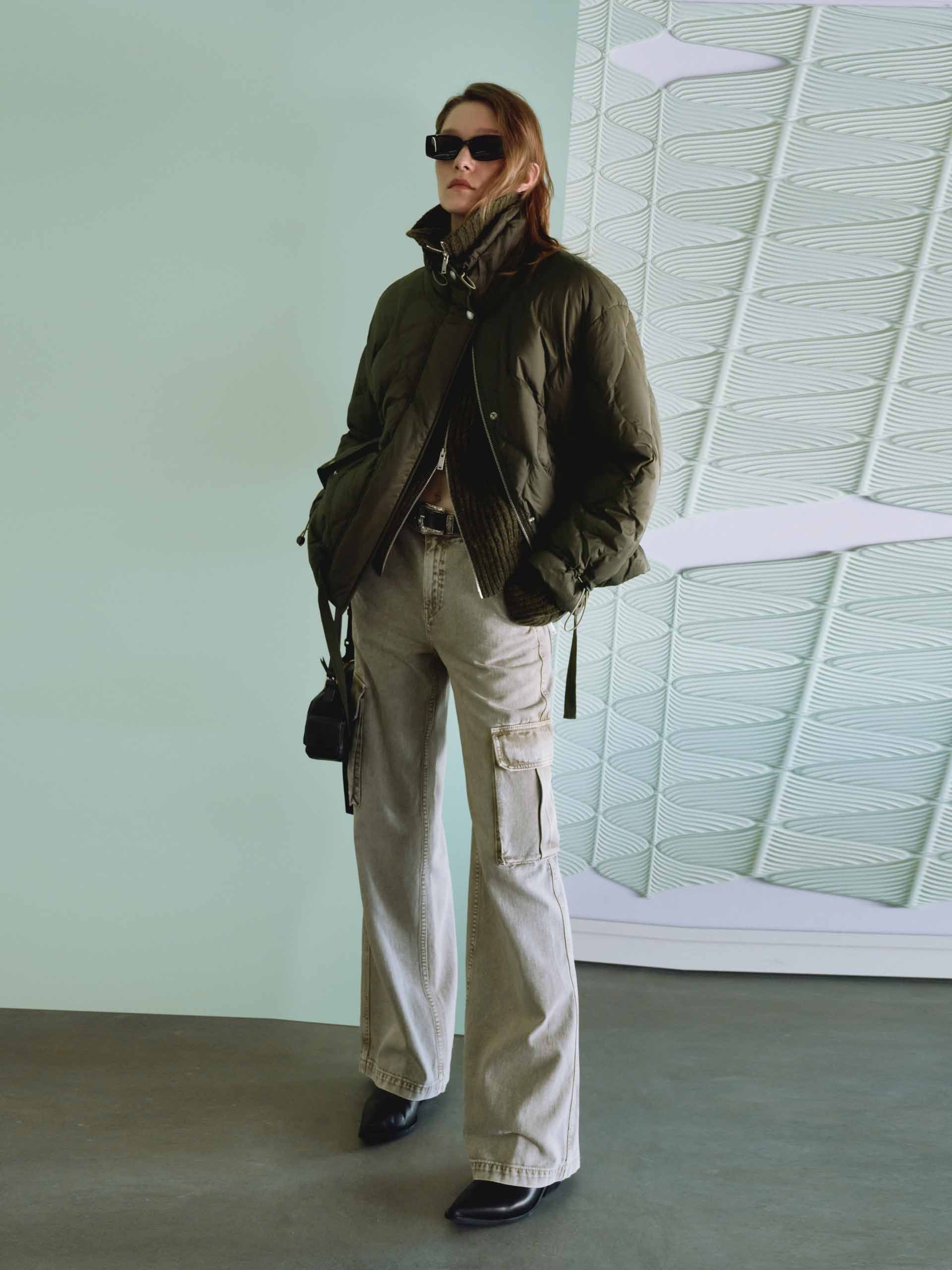 Tie Hem Quilted Down Jacket - Image 2