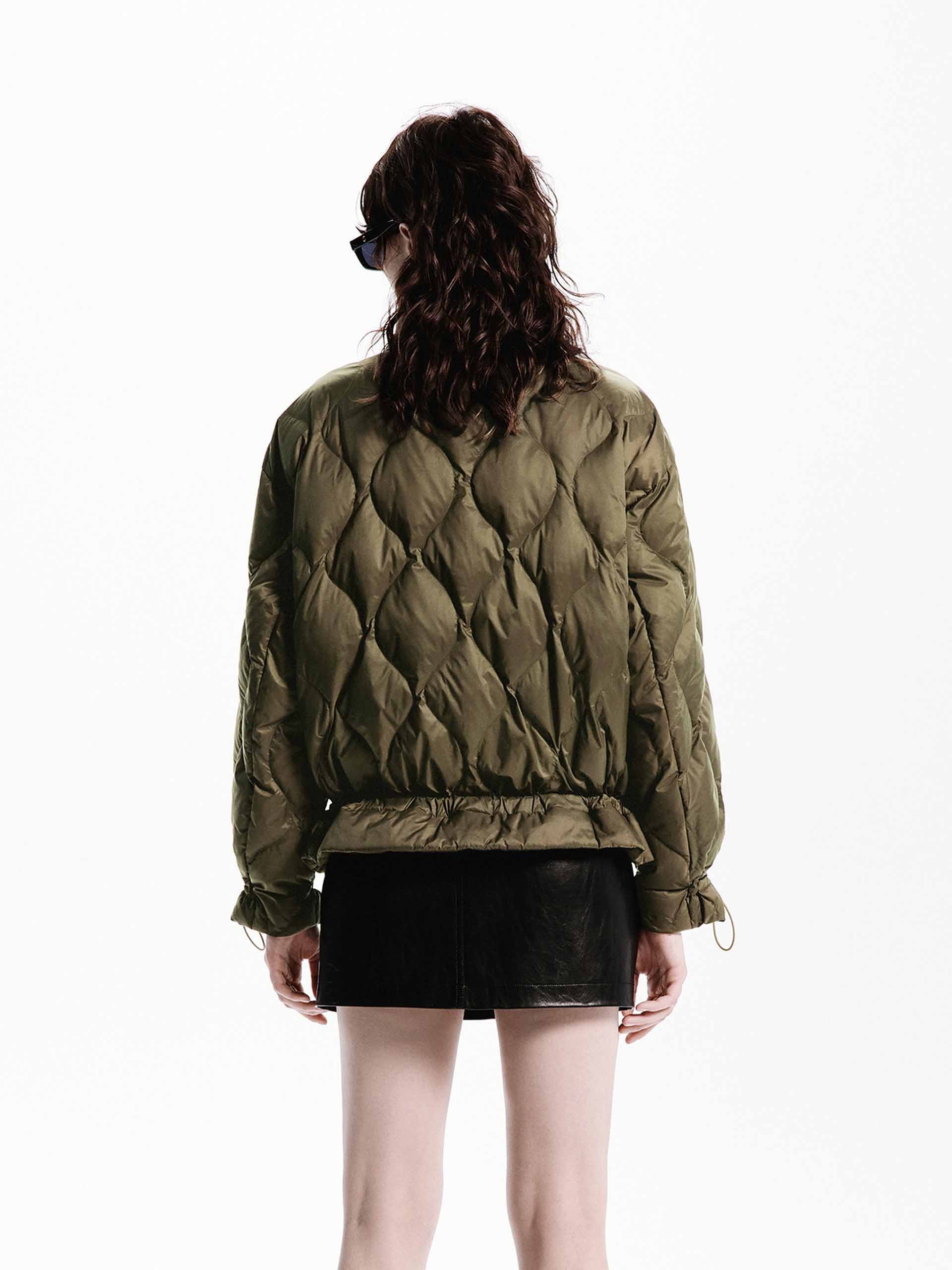 Tie Hem Quilted Down Jacket - Image 3