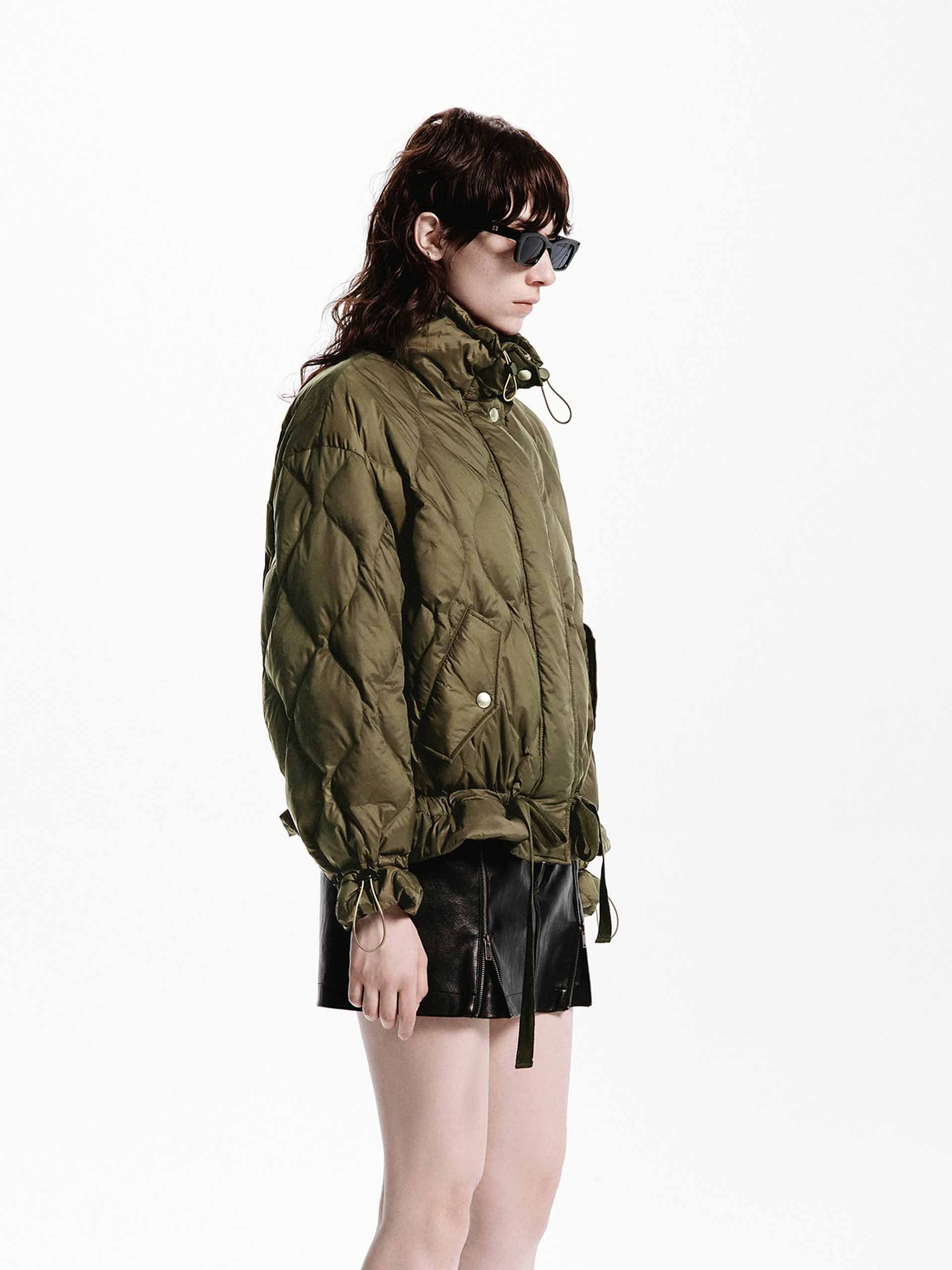 Tie Hem Quilted Down Jacket - Image 7