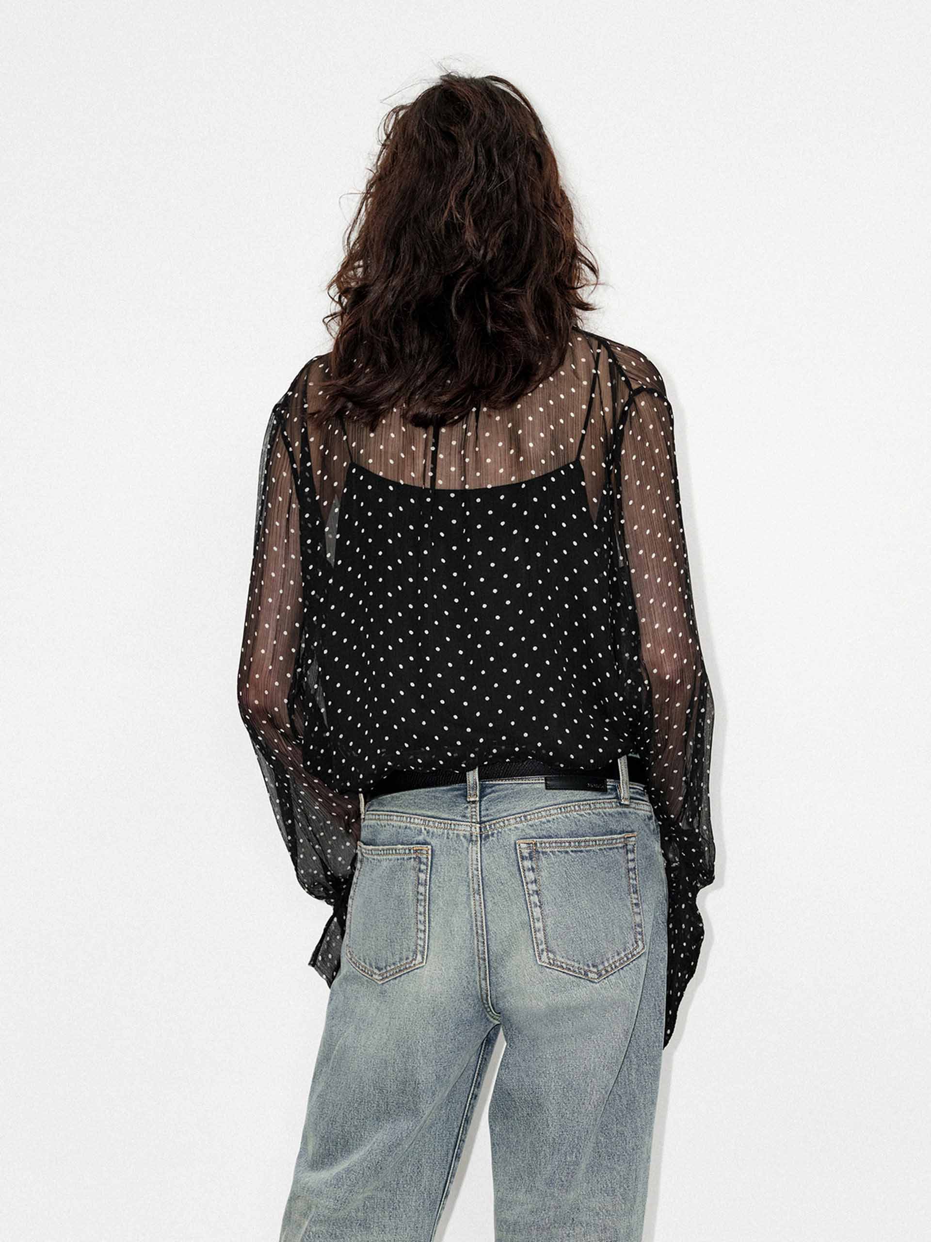 Tie Polka Dot Shirt - Image 6