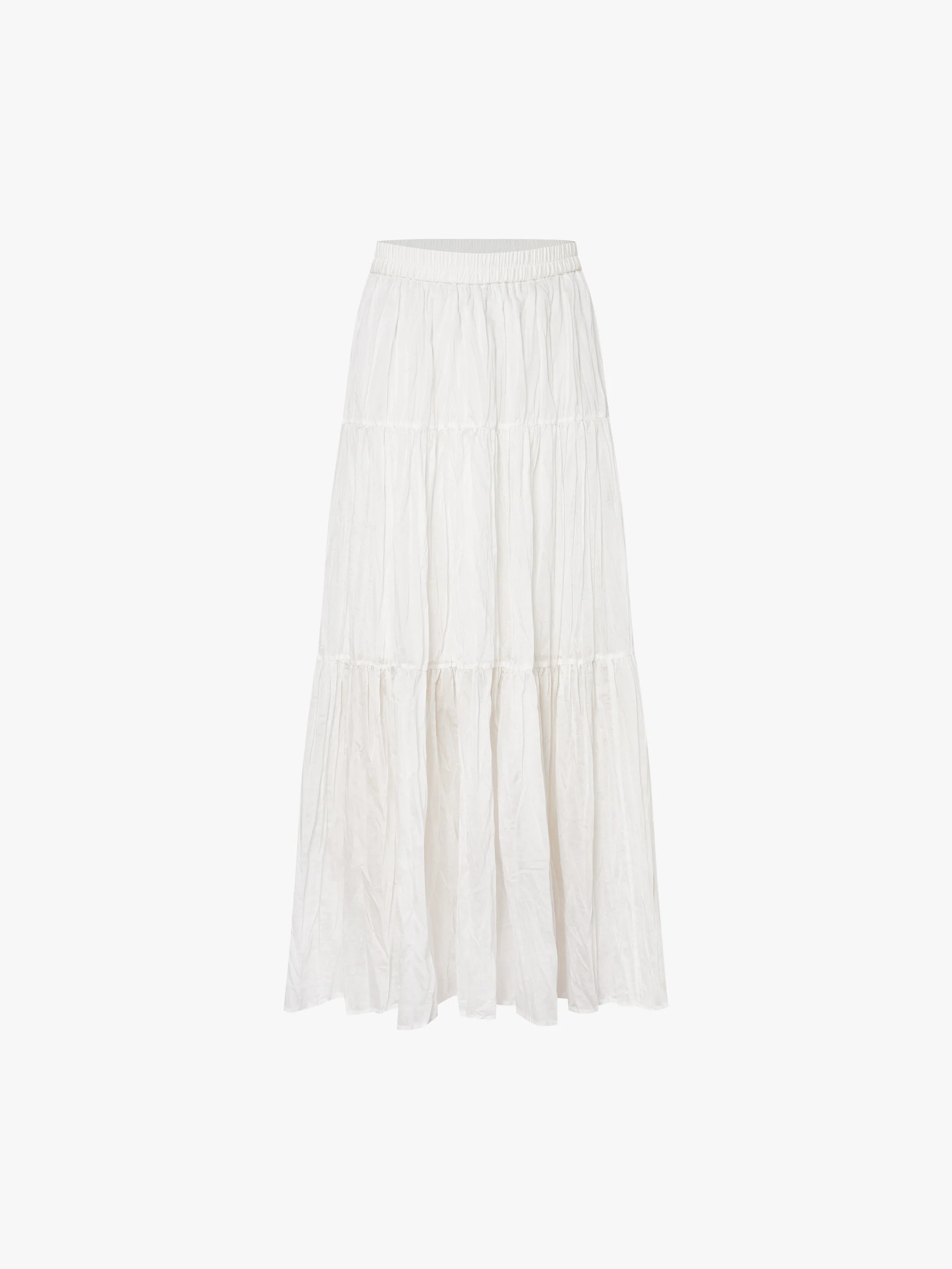 Tiered Elastic Waist Maxi Skirt - Image 5