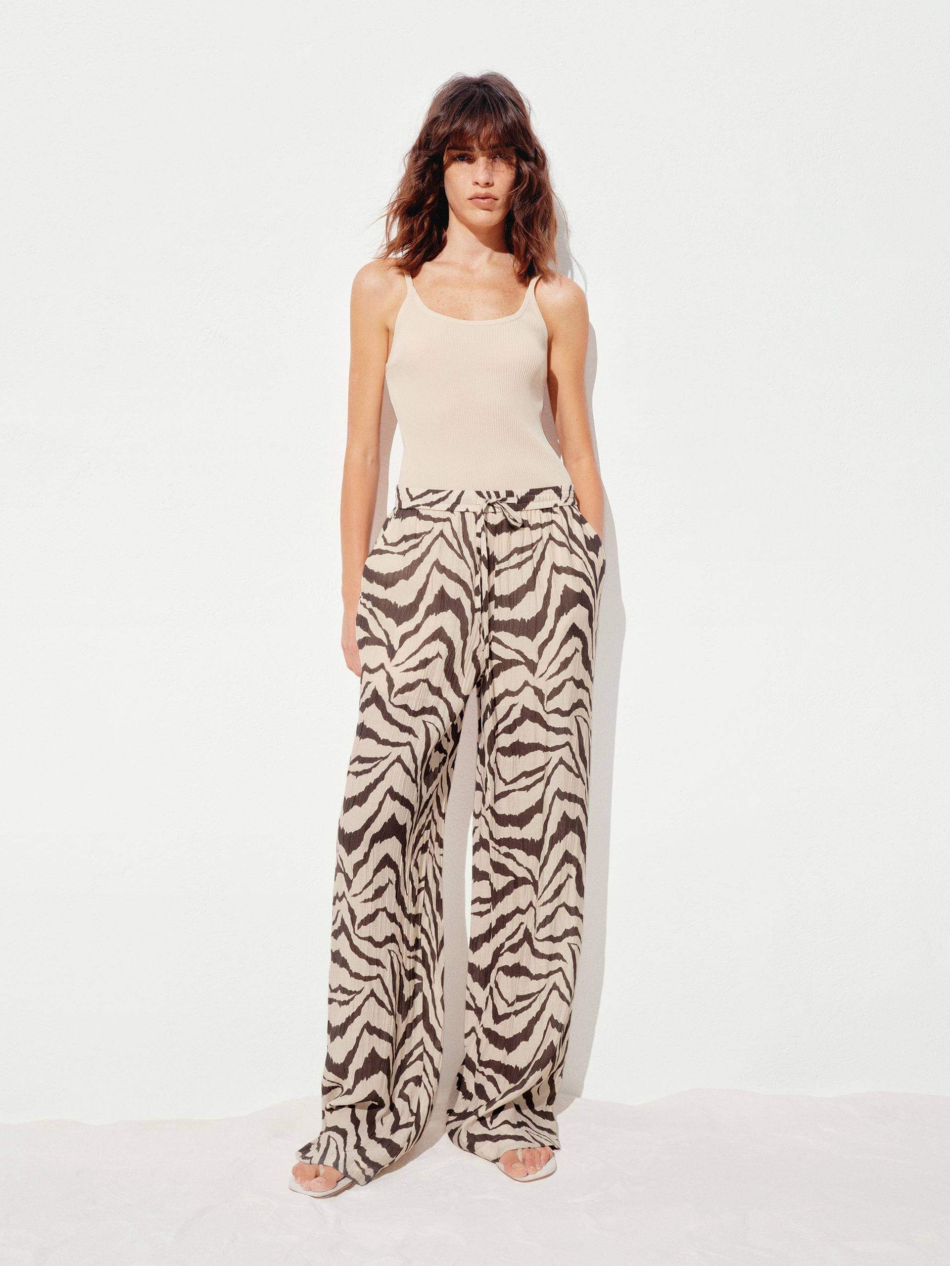 Tiger Striped Straight Trousers - Image 2