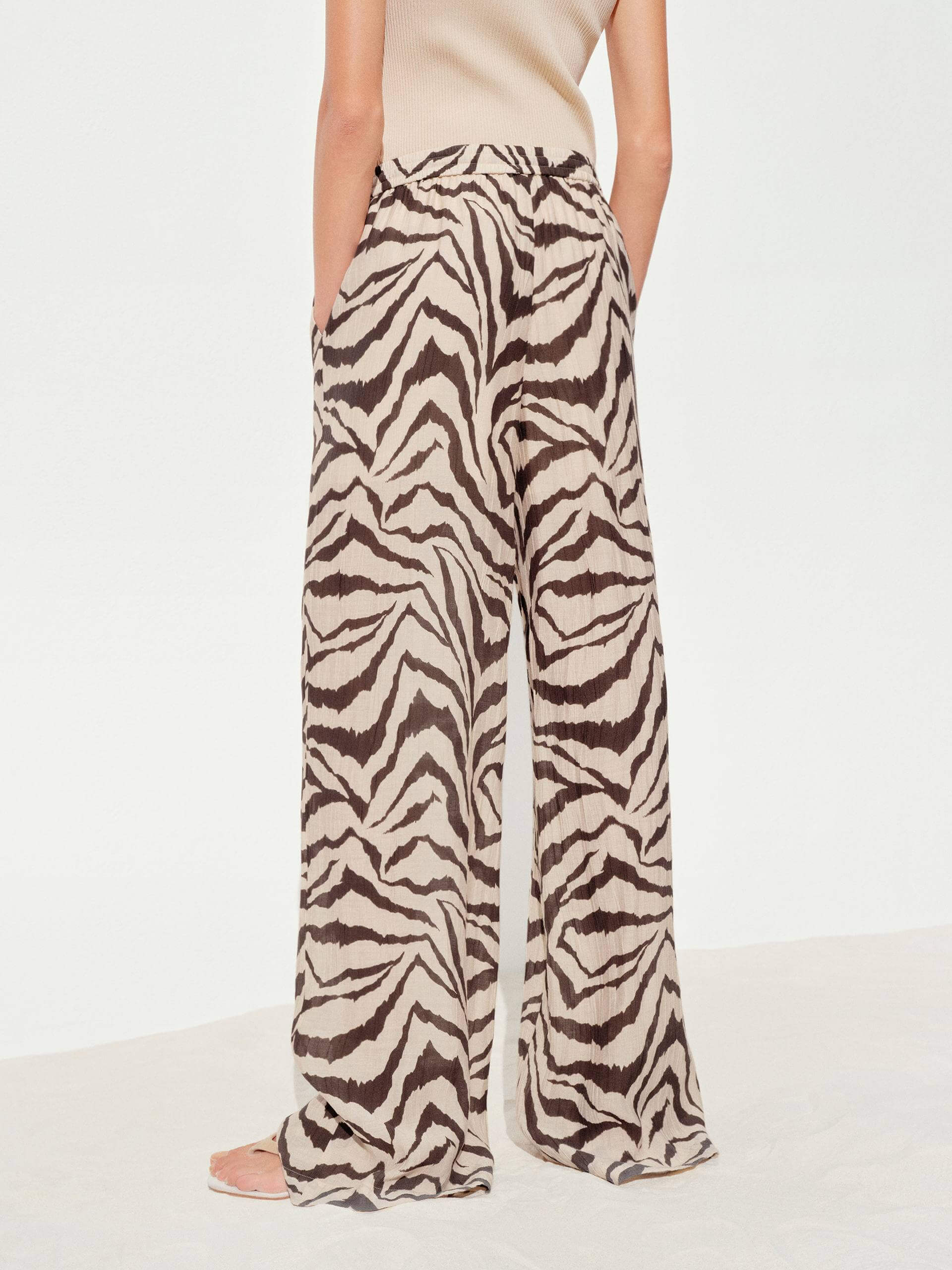 Tiger Striped Straight Trousers - Image 3