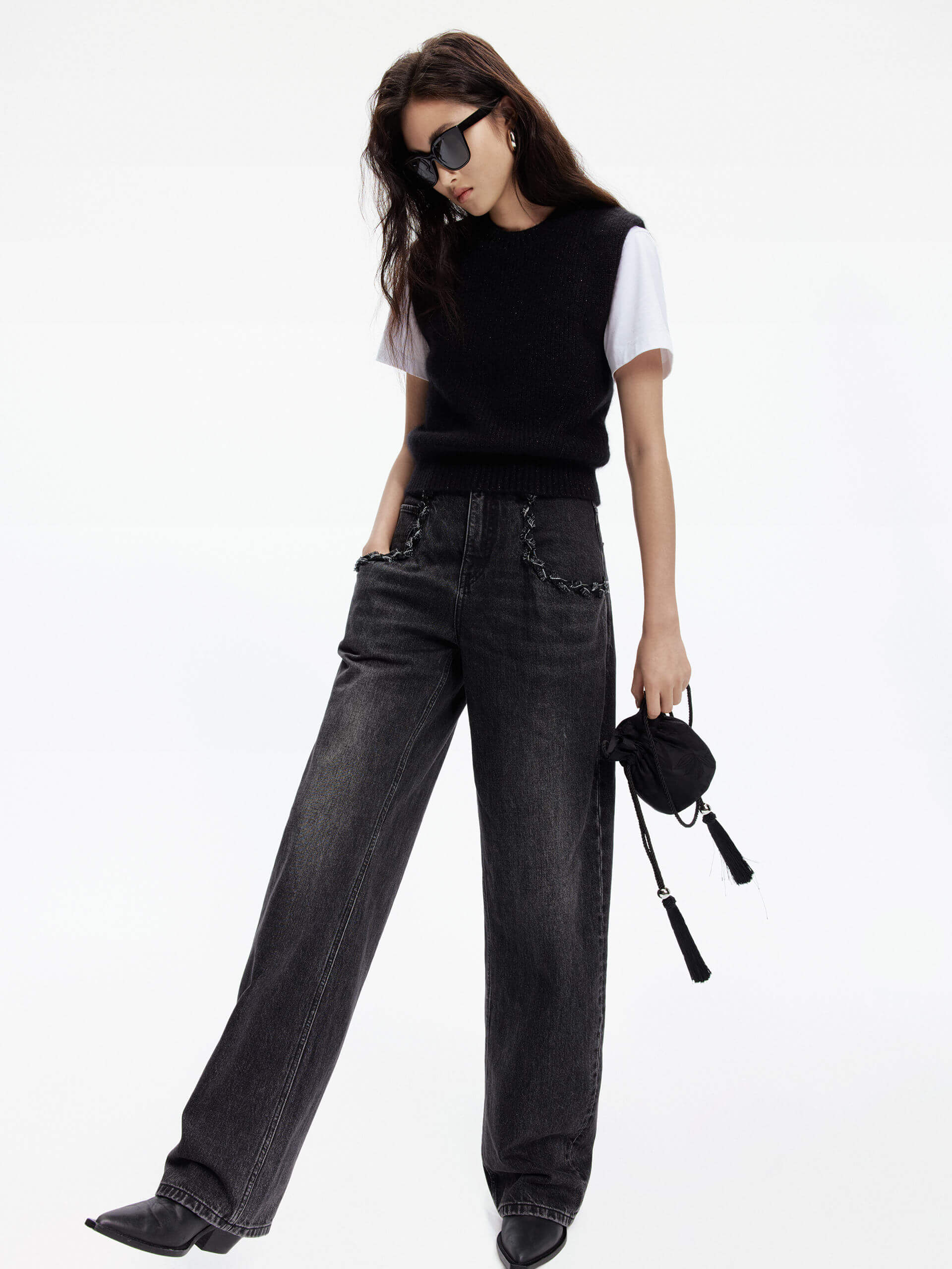 Trim Detail Straight Jeans - Image 10