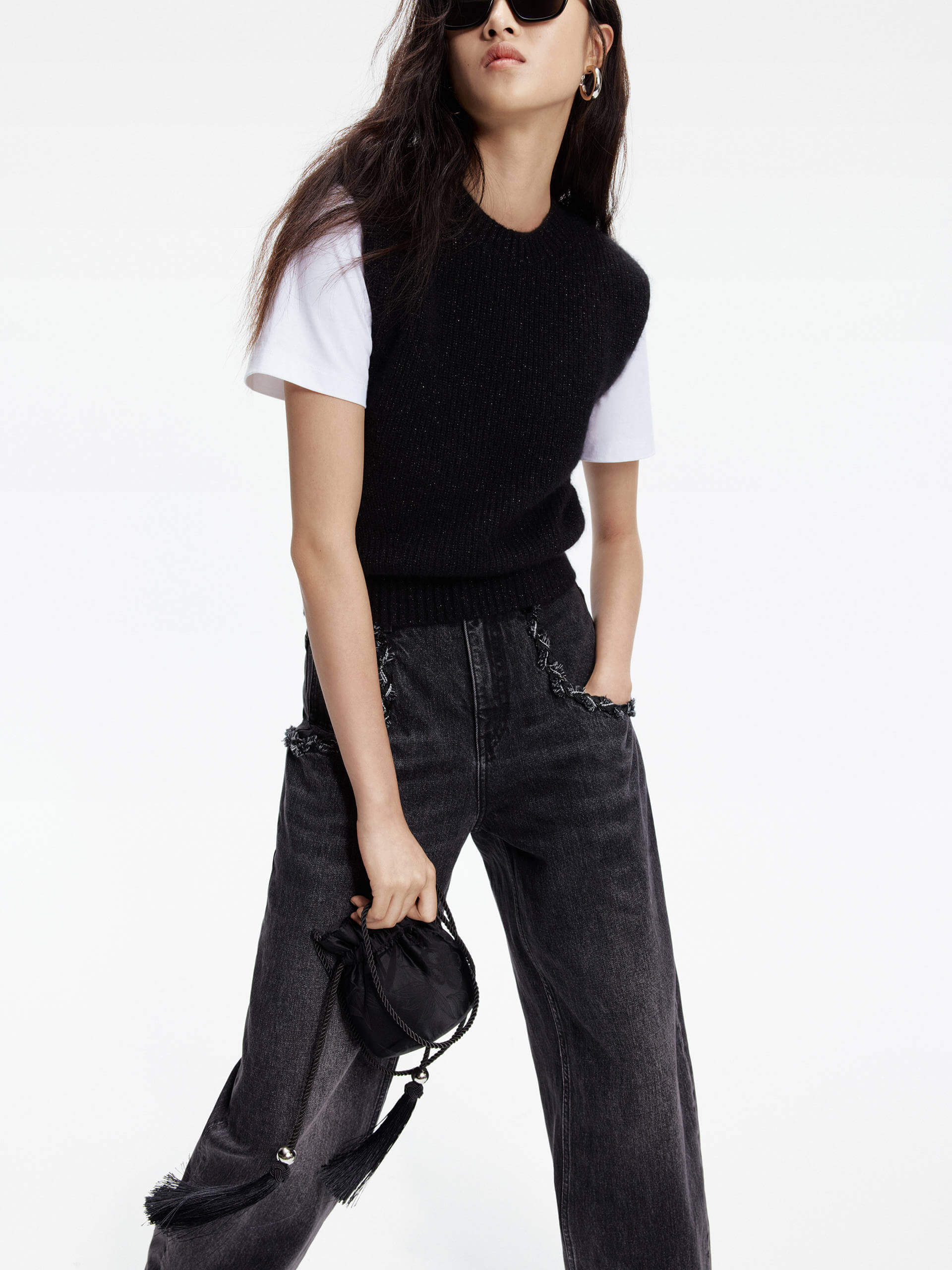 Trim Detail Straight Jeans - Image 11